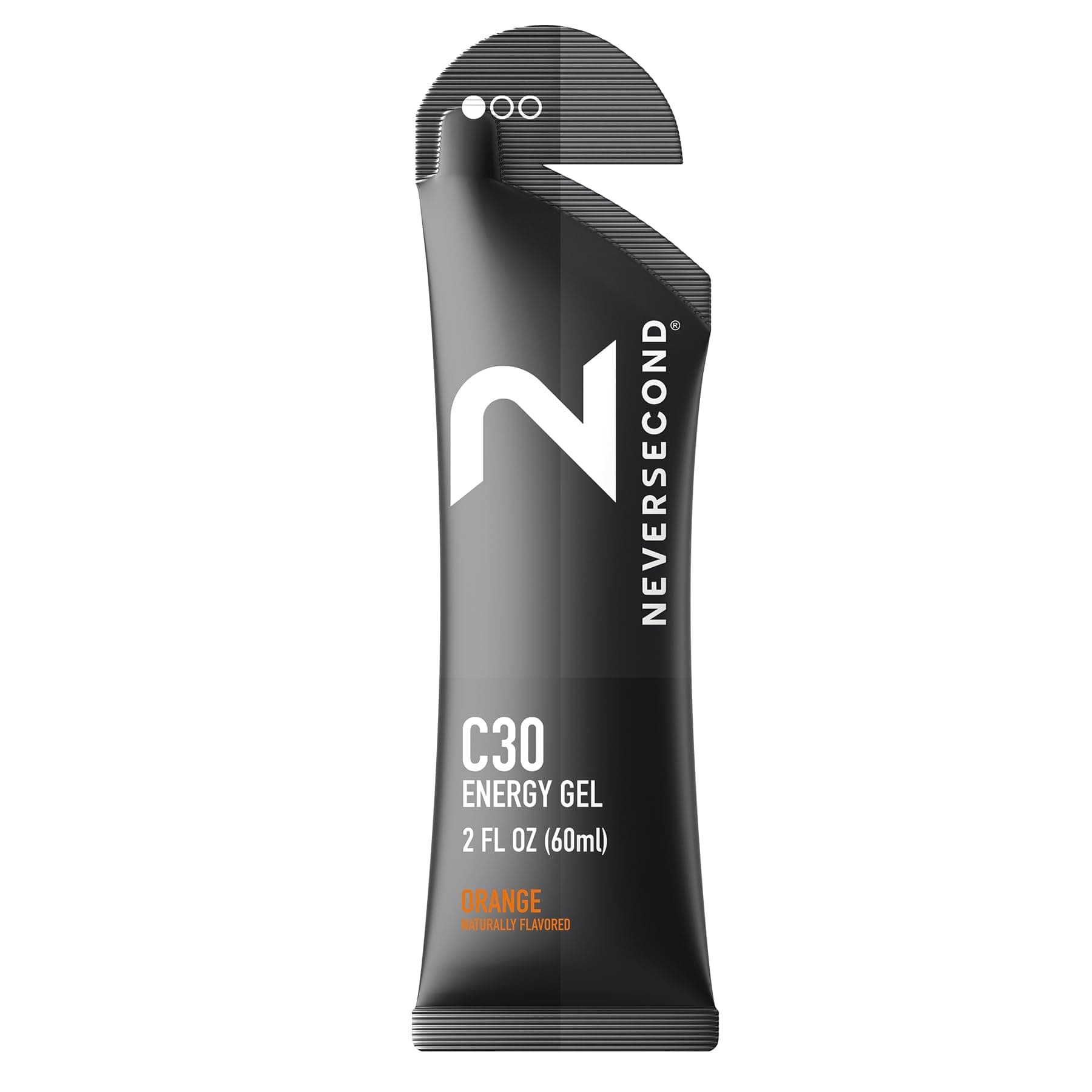 Neversecond C30 Energy Gel, Performance Nutrition & Hydration, Never2 Energy Gel for Triathlons, Cycling & Marathons (Orange Flavor, 12-Count Pack)