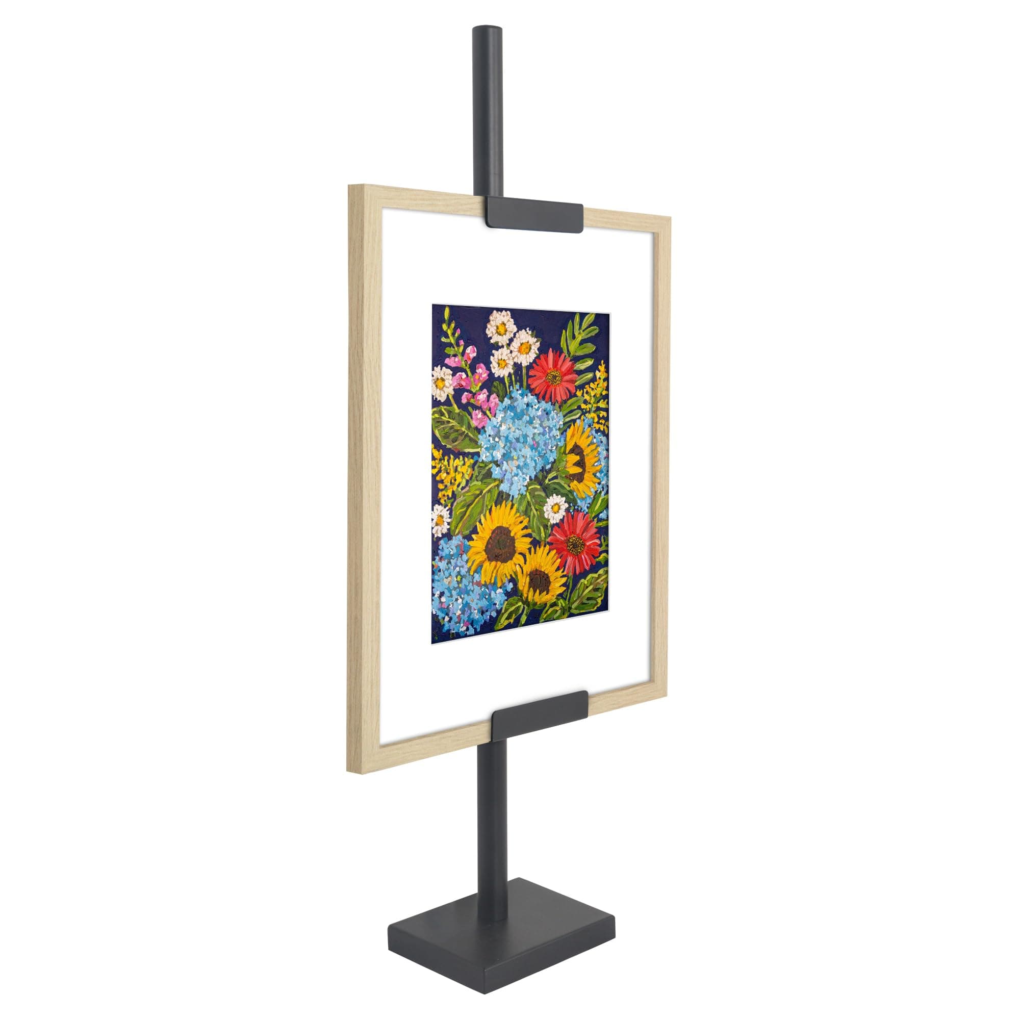 Americanflat Adjustable Tabletop Easel Stand for Picture Frames up to 28" - Ideal Picture Frame Stand to Display Art, Signs, or Photos - Use Easel Stands for Home or Events - Black