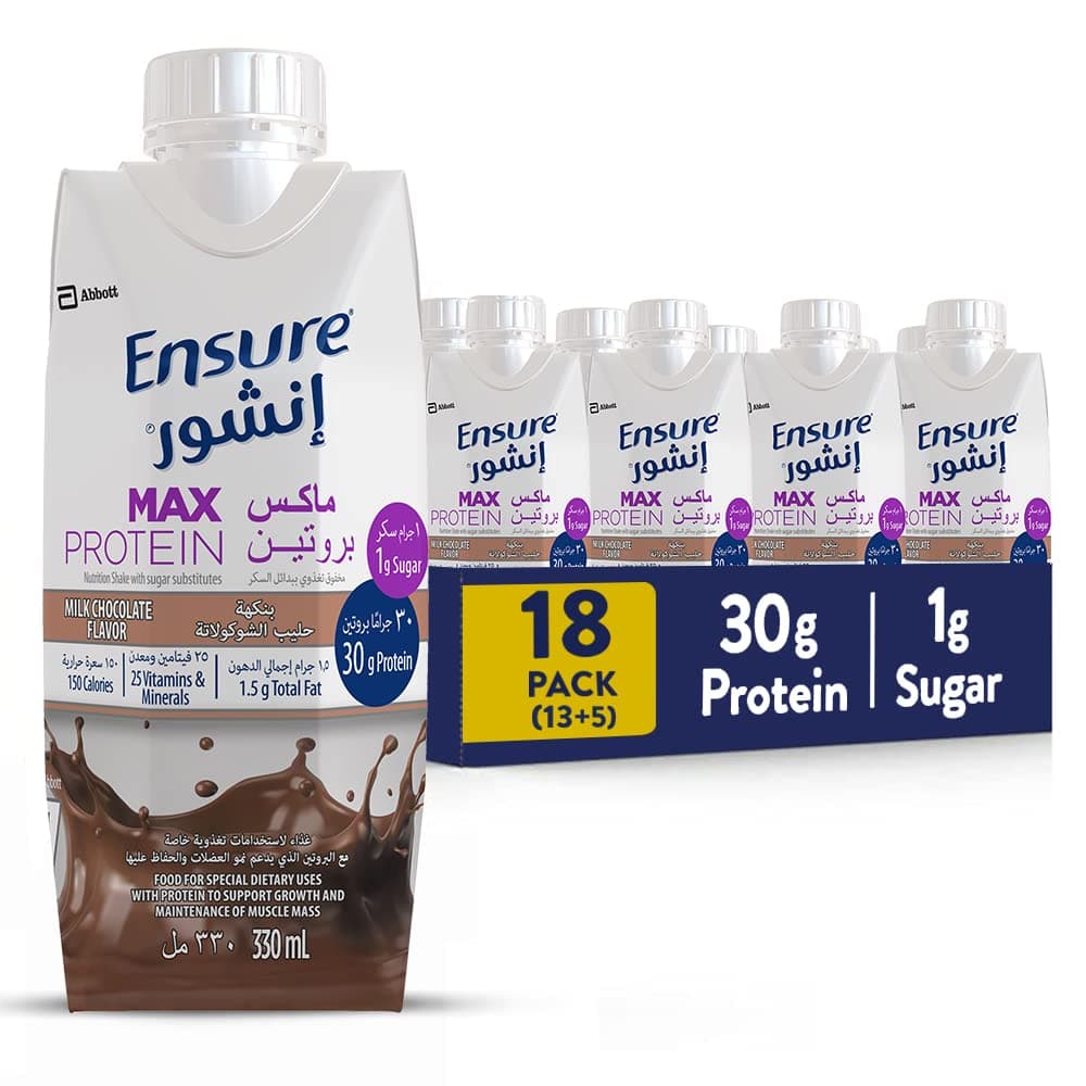 Max Protein Nutritional Shake Milk Chocolate, 18 x 330 ml (Pack of 18)