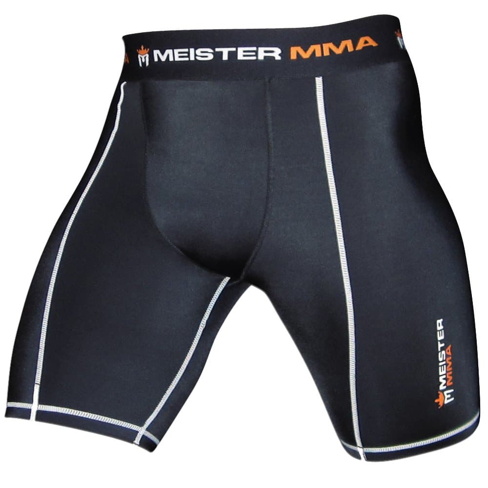 Mens MMA Compression Rush Fight Protective Cup Bag Shorts