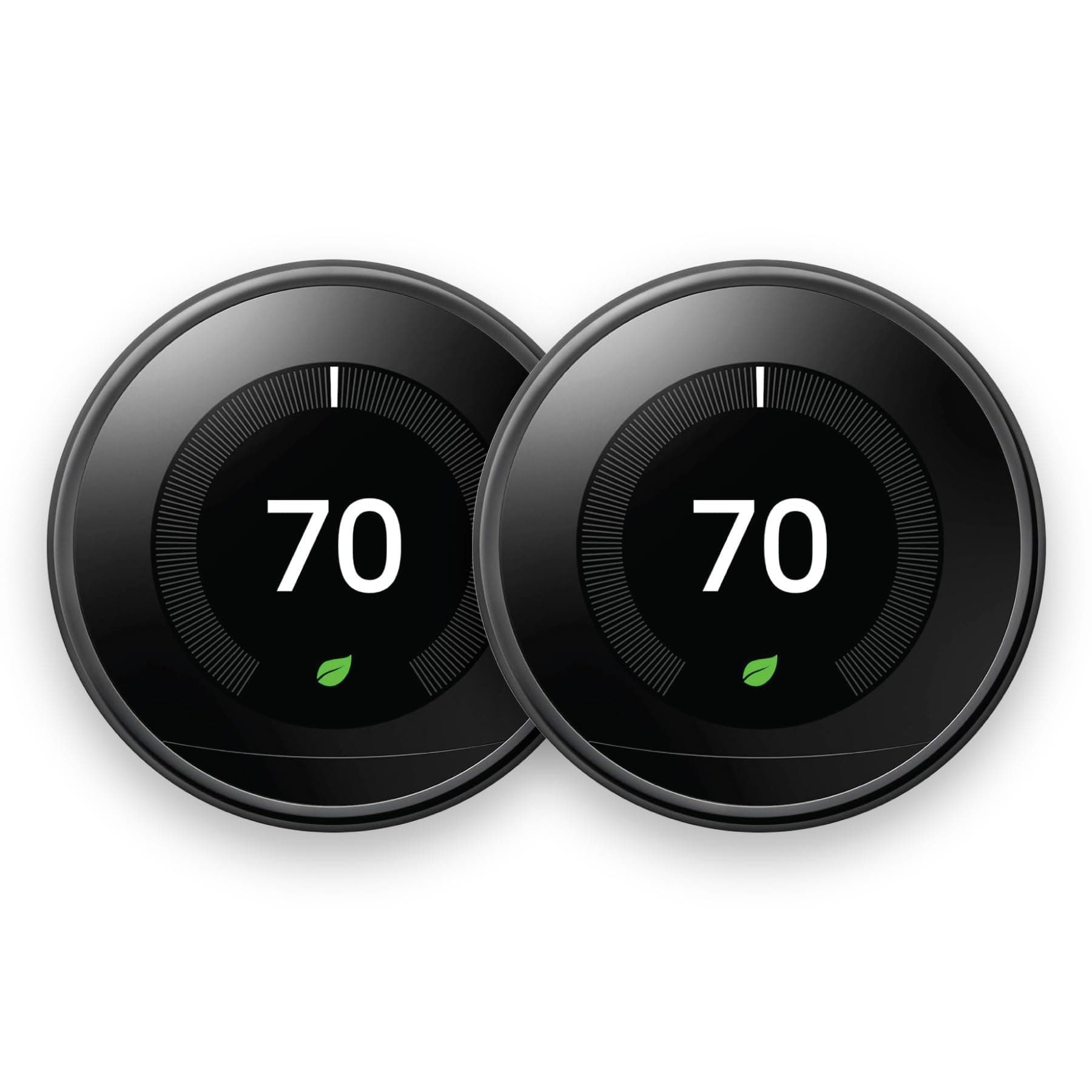 Google Nest Learning Thermostat Mirror Black (3rd Generation) (T3018-US) (2-Pack)