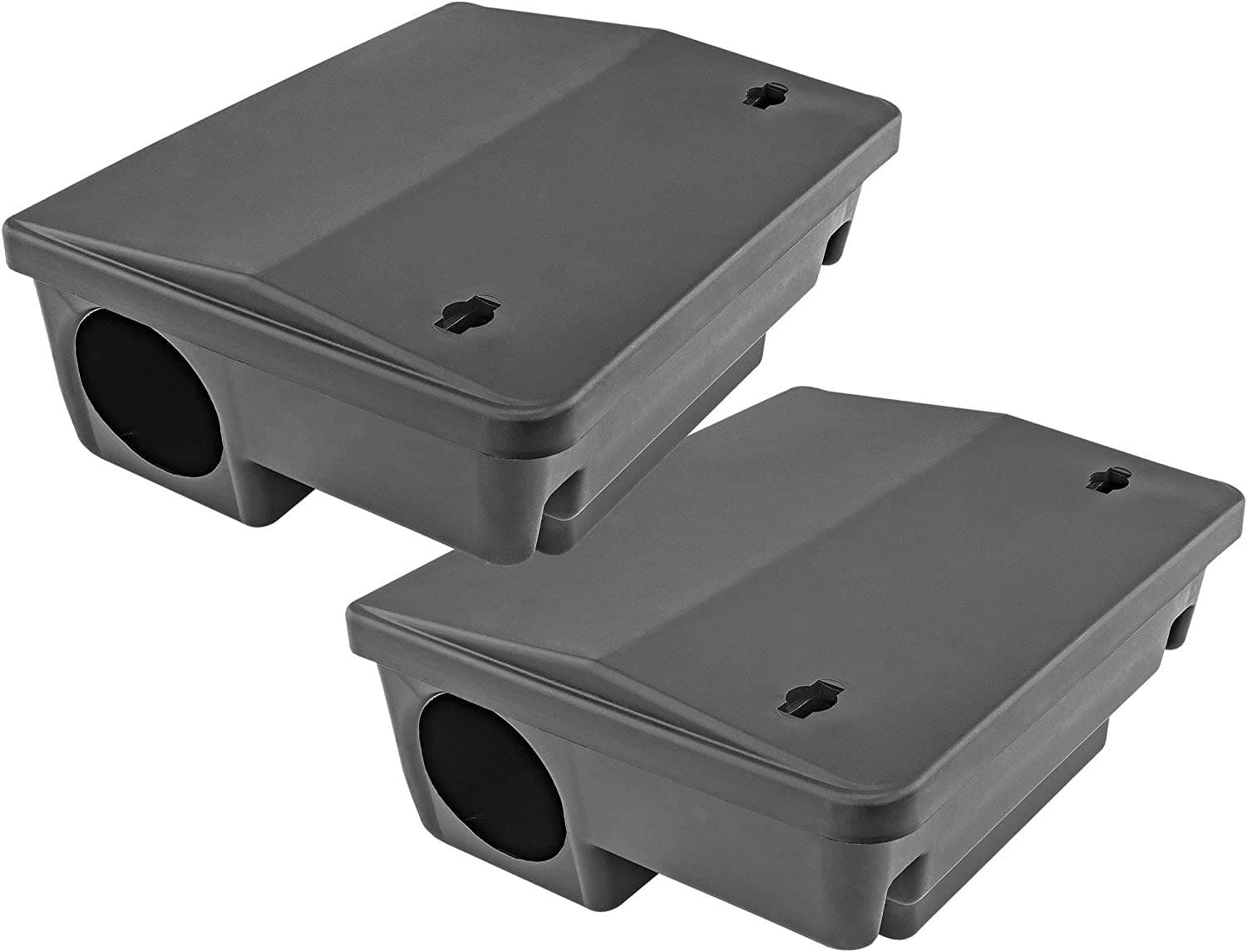 iTrap iTrap-005-S2 Rat & Mouse Bait Station Trap, Set of 2-Safe for Children & Pe, Black