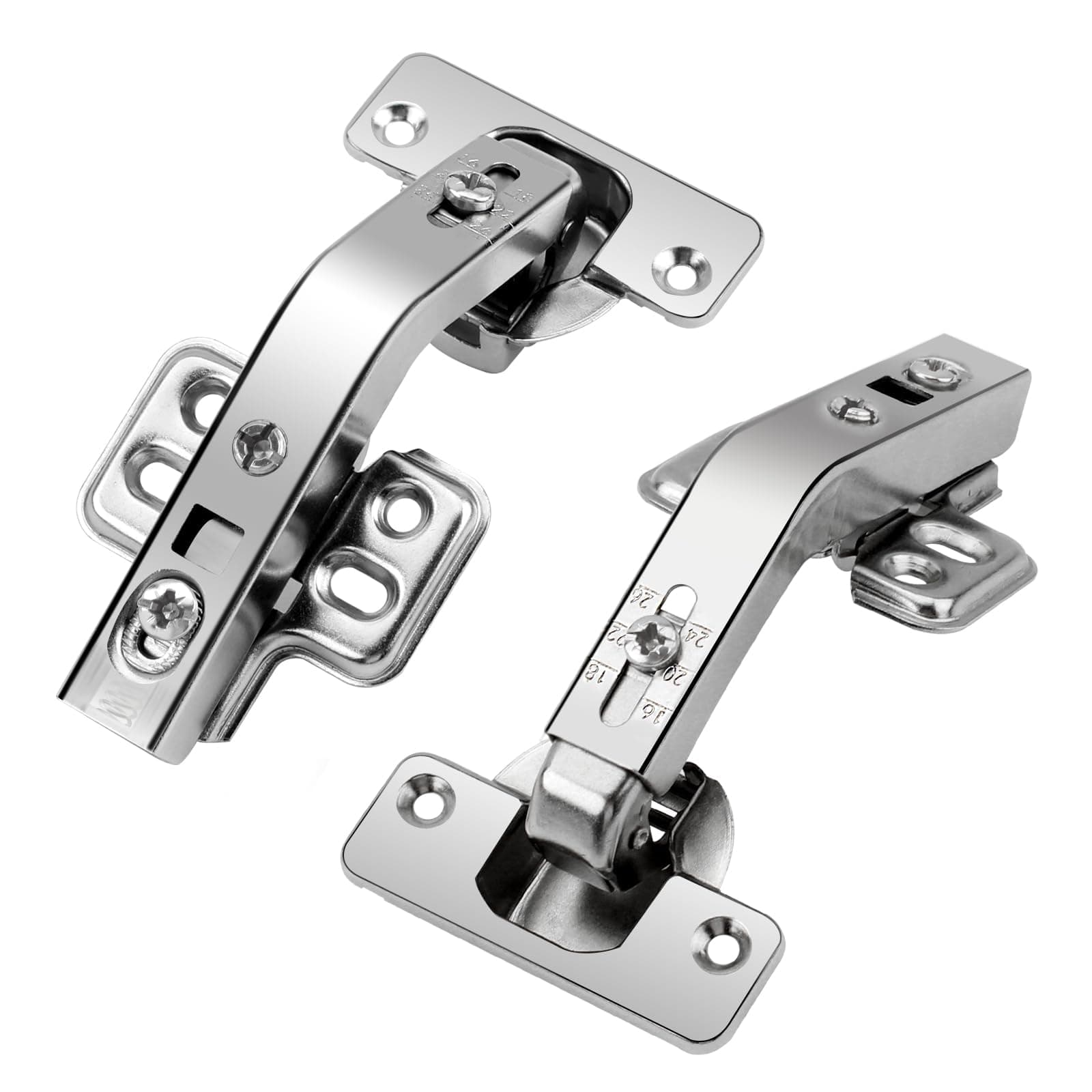 TamBee 135 Degree Cabinet Hinges Kitchen Cupboard Doors Hinges Soft Close Corner Hinges for Cupboards Doors Wardrobe, 1 Pair (Full Overlay)