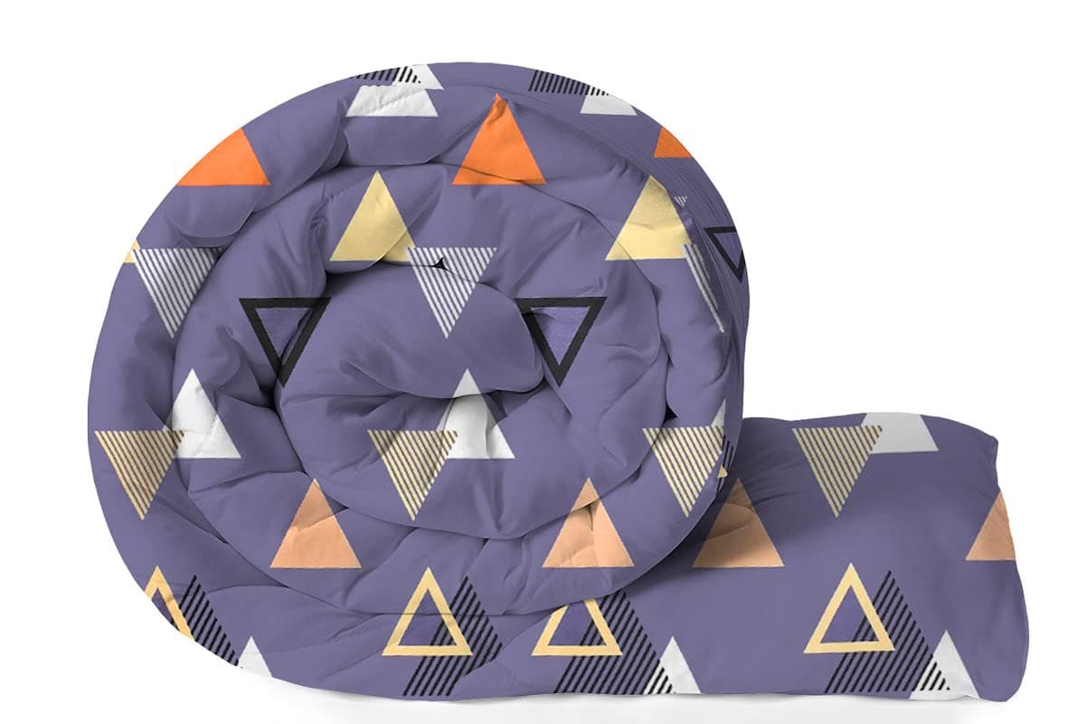 BSB HOME 220 GSM Reversible Microfiber AC Comforter/Blanket/Quilt/Duvets for Winter King Size Double Bed (230X250 cm, Blue & Orange) | TC - 180