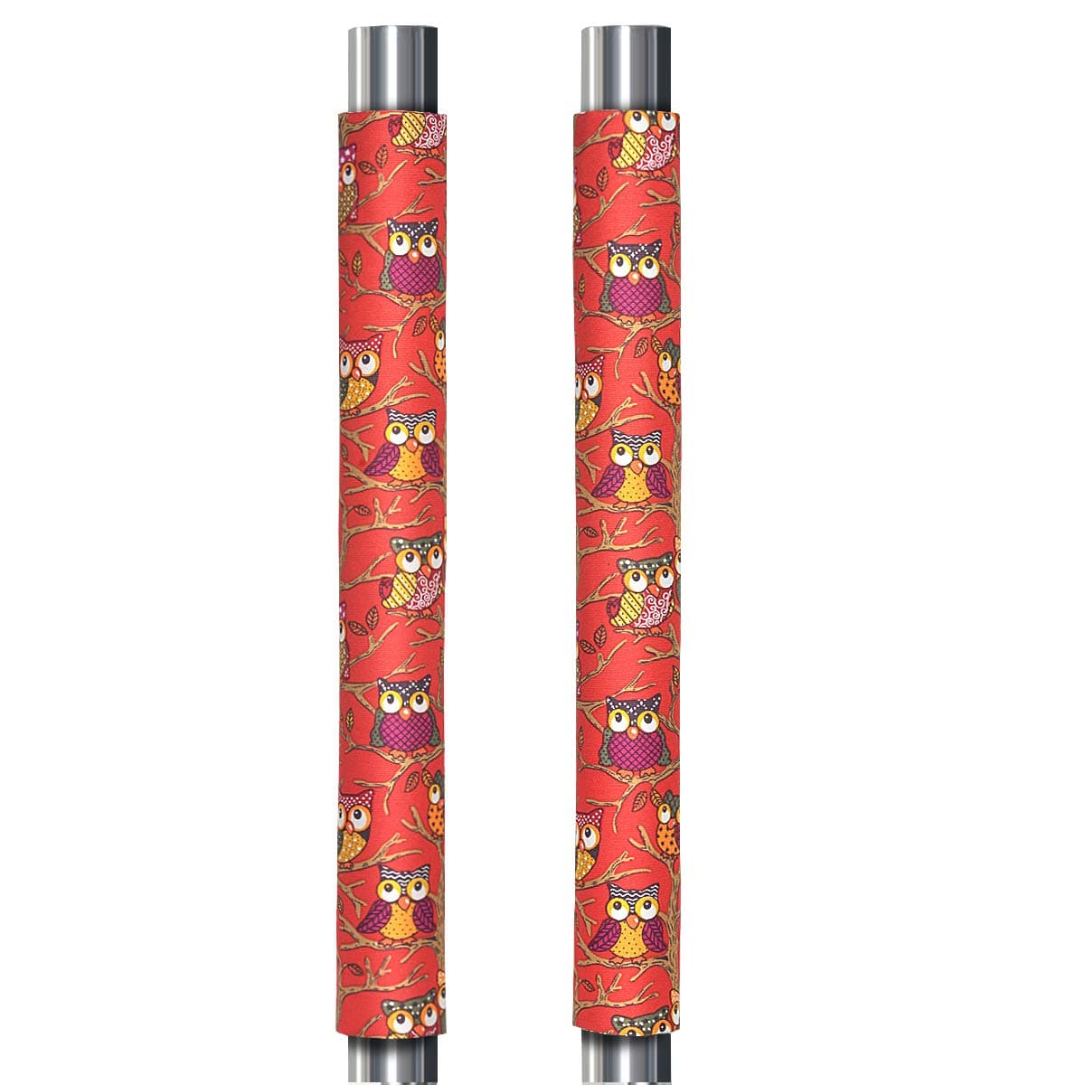 OUGAR8 Refrigerator Door Handle Covers Handmade Decor Protector for Ovens, Dishwashers.Keep Your Kitchen Appliance Clean from Smudges, Food Stains(Red Owl, 14.5"*4")