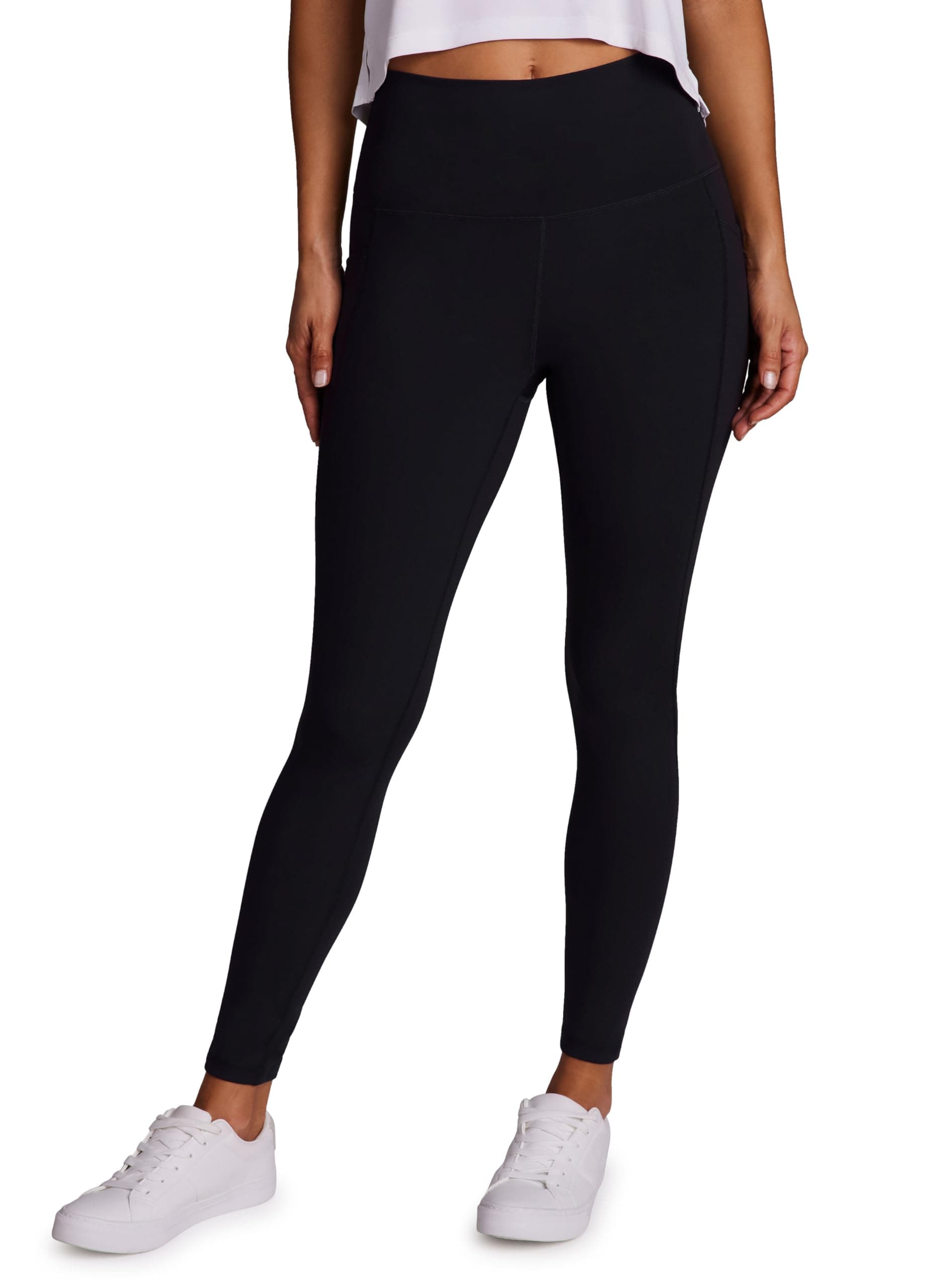 RBX Active Women's Ultra Soft Solid Workout Running Yoga Leggings with Pockets