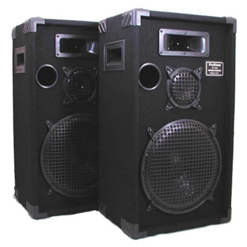 Podium Pro 1200C Studio Speakers 12" Three Way Pro Audio Monitor Pair for PA DJ Home or Karaoke