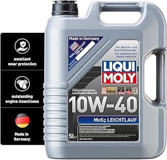 LIQUI MOLY MoS2 Leichtlauf 10W-40 | 5 L | Part-synthetic engine oil | SKU: 2184
