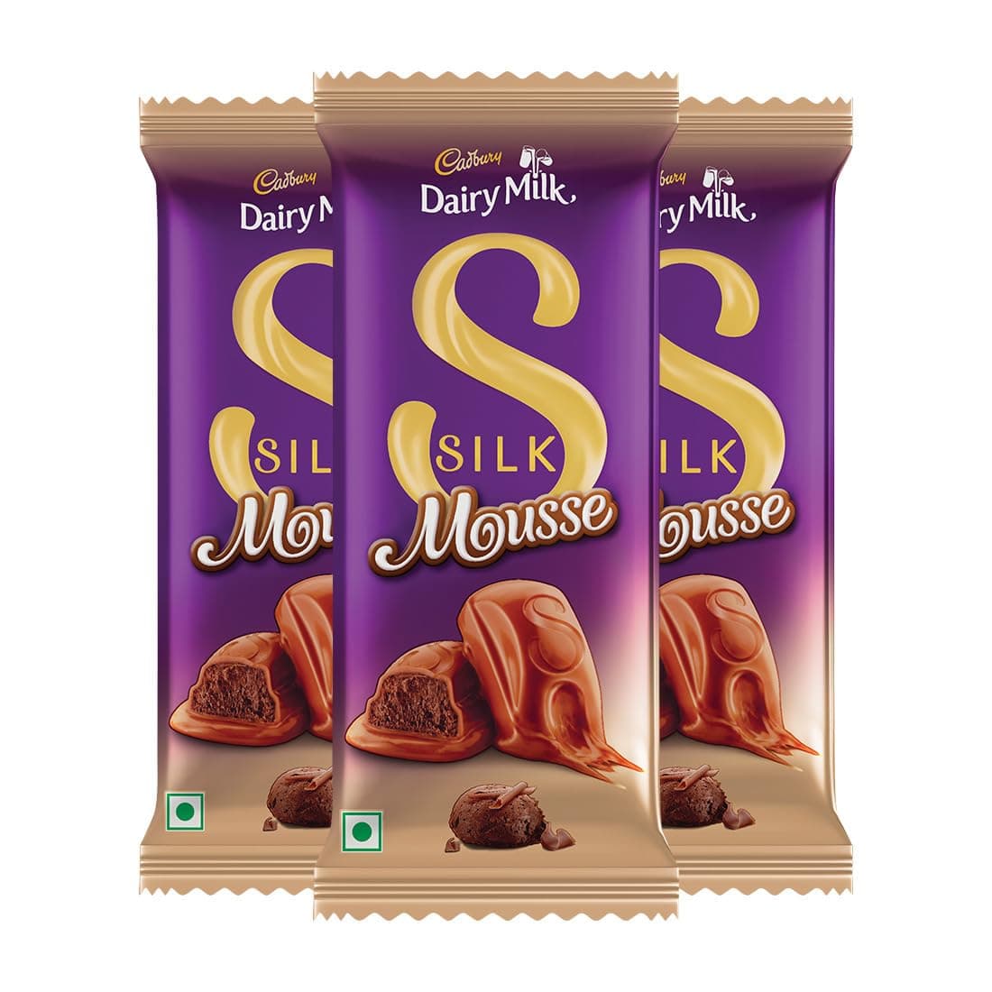 Dairy Milk Silk Mousse Chocolate Bars, 110 g (Pack of 3)