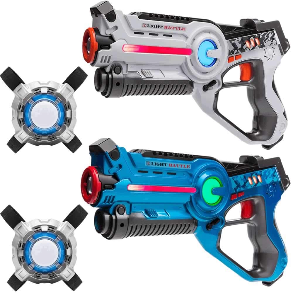Light Battle Active laser gaming set - 2 Infrared guns (white, blue) + 2 Active Vests - LBAPV22234