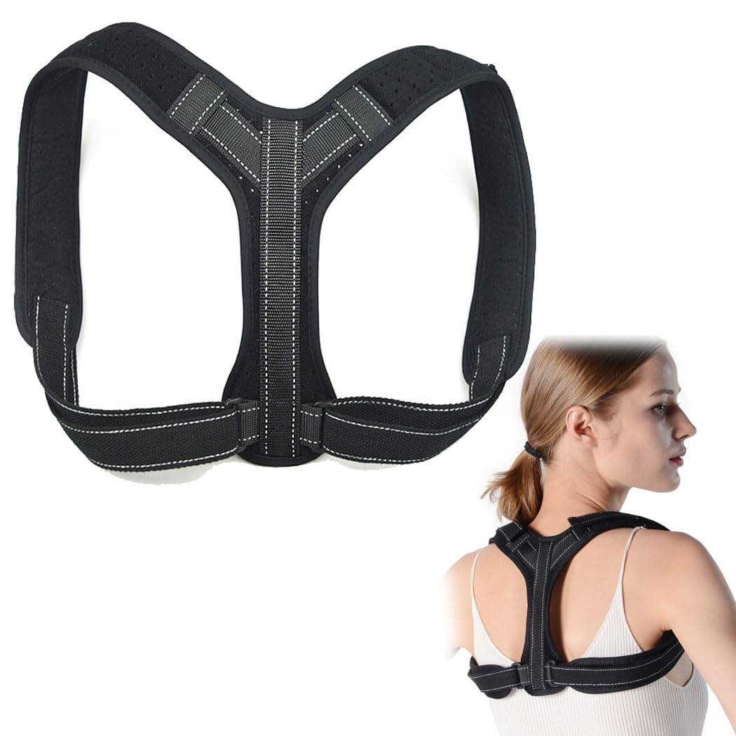 REVHQ Adjustable Back Posture Corrector for Men, Posture Corrector for Women, Effective Comfortable Best Back Brace for Posture under Clothes, and Back Pain Relief