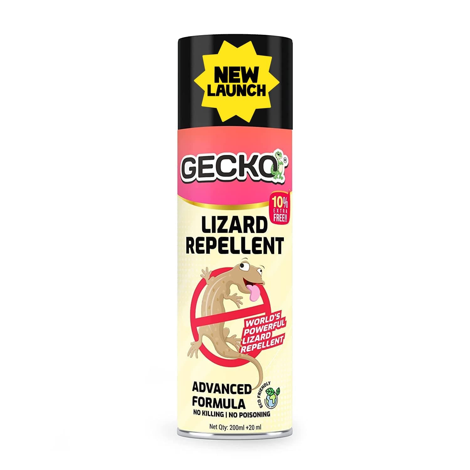 Gecko India's First Aerosol Based Lizard Spray Herbal Lizard Repellent Spray|Eco-Friendly Biodegradable Food Grade & Plant Based Ingredients|Irritant Chemical-Free|220 ml (15 days Protection)