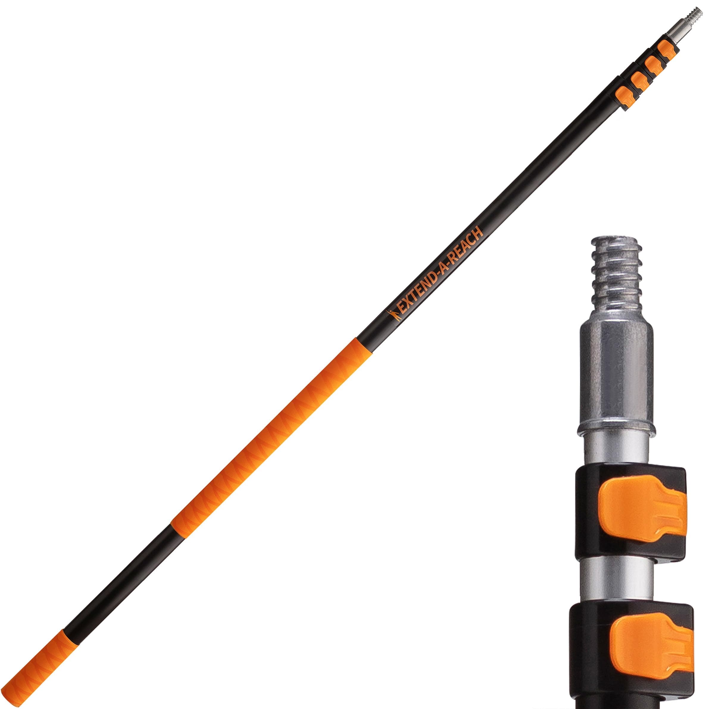 1.5-5.5m Telescopic Extension Pole // 5-18 ft Multi-Purpose Extendable Pole with Universal Twist-on Metal Tip // Lightweight & Sturdy // Best Telescoping Pole for Painting, Dusting & Window Cleaning