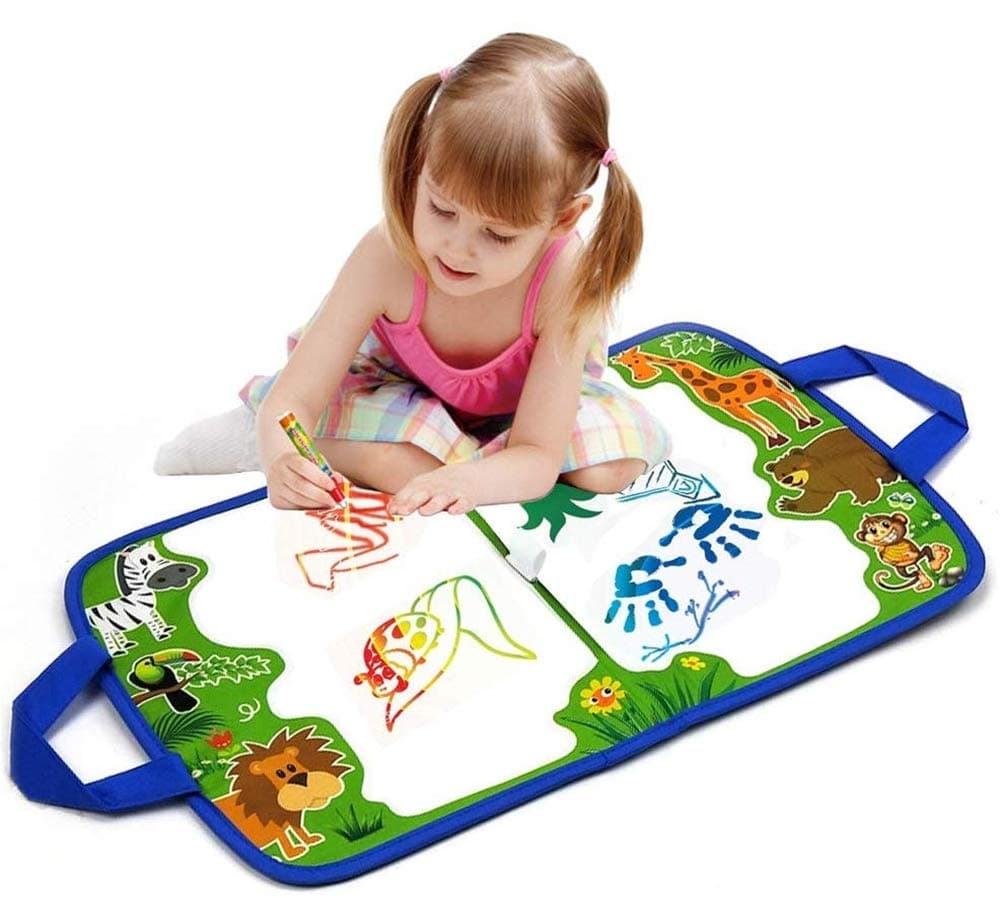 H2o Doodle Water Doodle Mat-Aqua Magic Mat-Doodle Board for Road Trip Activities for Kids-Water Drawing Mat-Aqua Mat for Color Wonder(Wild Life P)