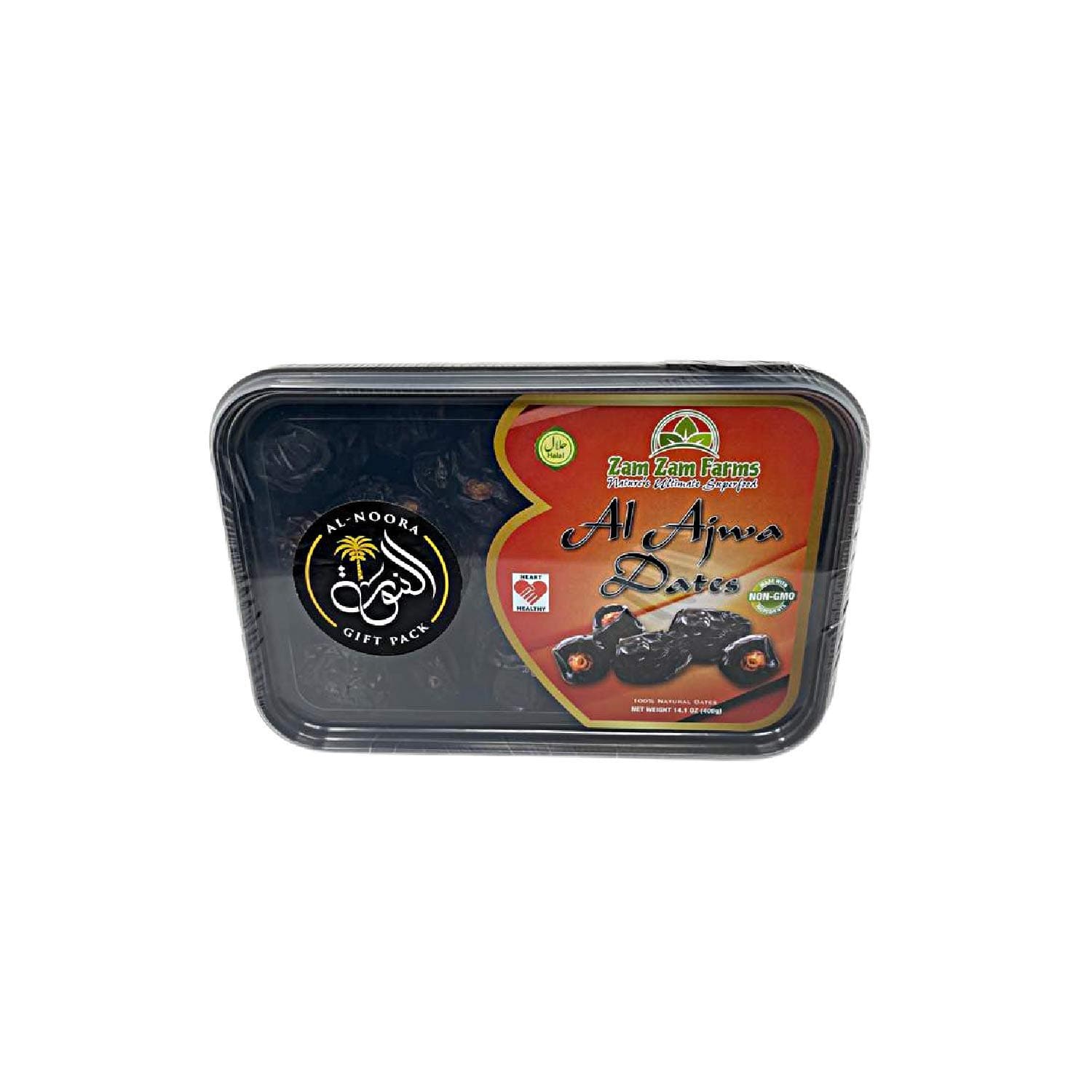 Al Ajwa Dates 400g No 1 Quality Dates imported from Saudi Arabia with AL-NOORA GIFT WRAP PACK