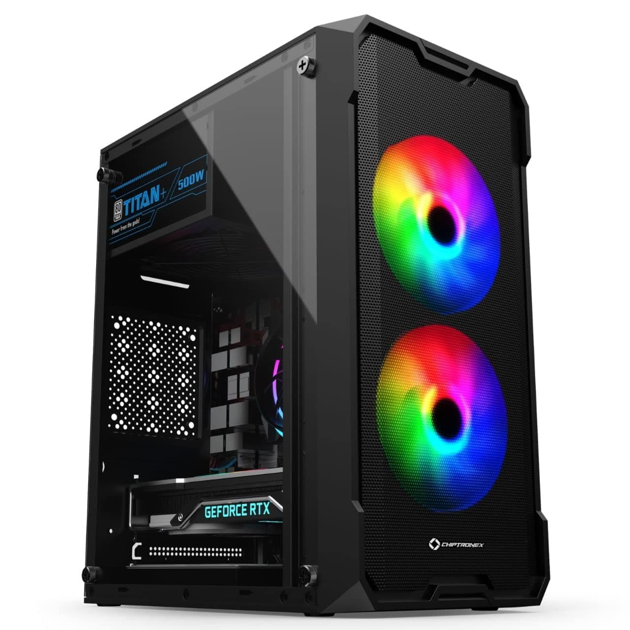 CHIST Rgb Lighting Pc (Core I5-2400 Processor/Ddr3 8Gb Ram/Hd Graphics/Windows 10 (Trail)/ Wi-Fi Ready (256Gb Ssd)Intel,Black