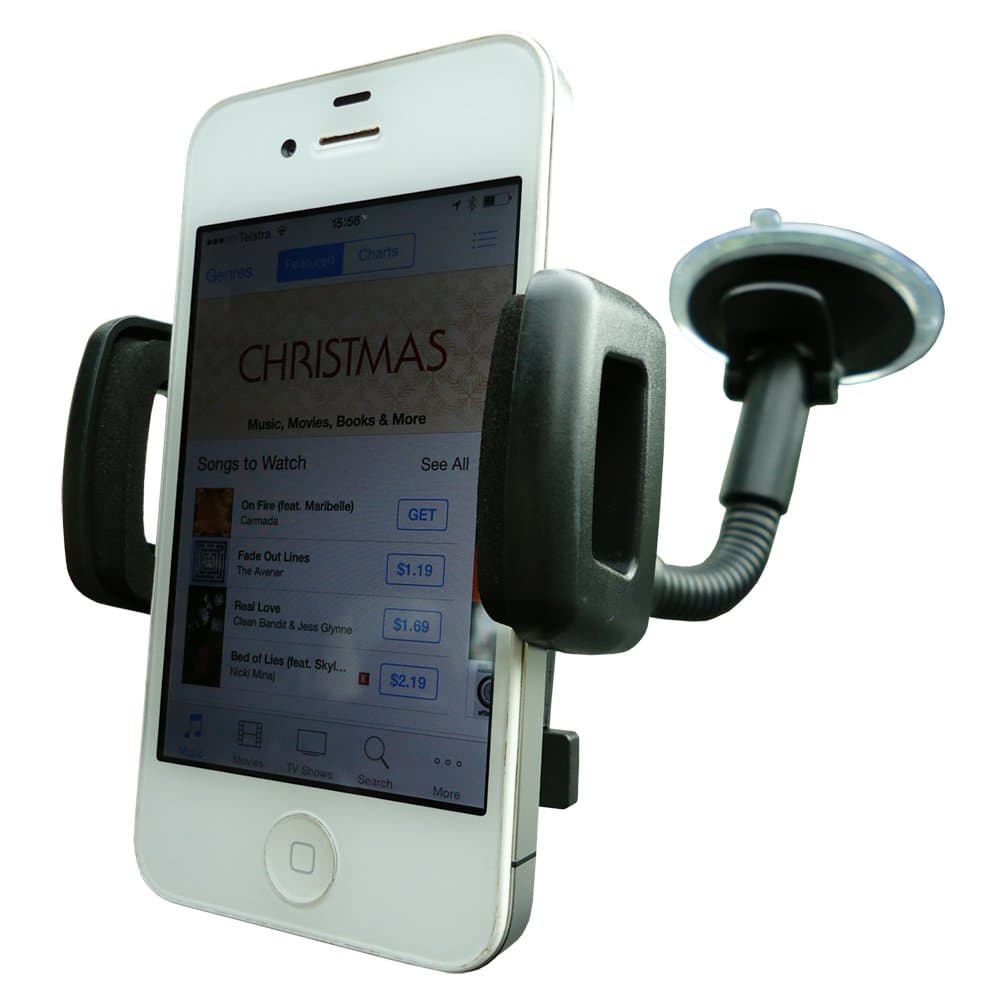 Car Phone Holder iQuipped® Windshield Mount for Apple iPhone 6 (4.7) Plus (5.5) 5s 5c 5 4S 4 iPod Samsung Galaxy S6 Edge S5 S4 S3 Note 4 3 2 Google Nexus 5 4 LG Nokia HTC, are You iQuipped?