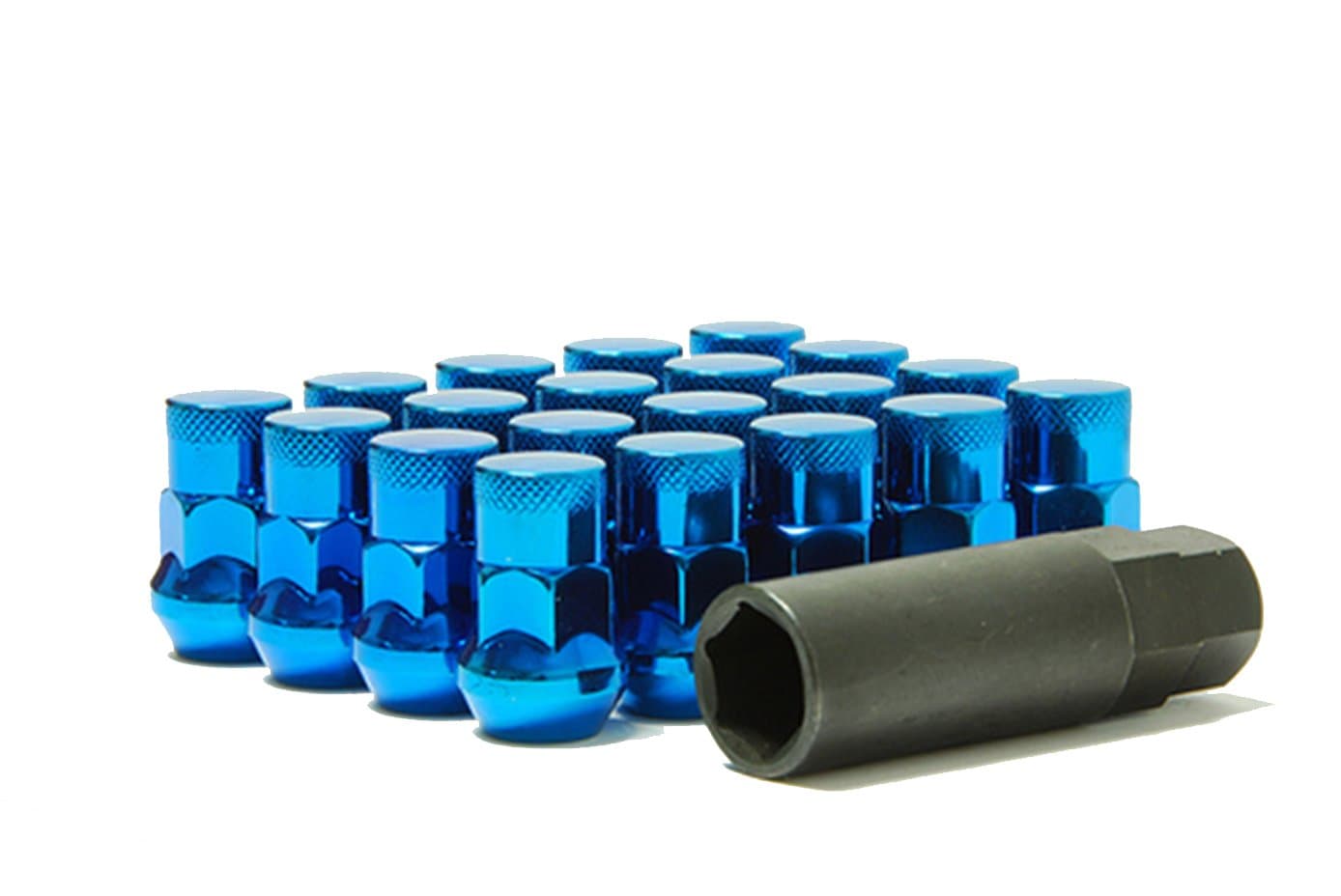 32926UP SR35 Series Blue 12mm x 1.5" Thread Size Closed End Lug Nut, (Set of 20)