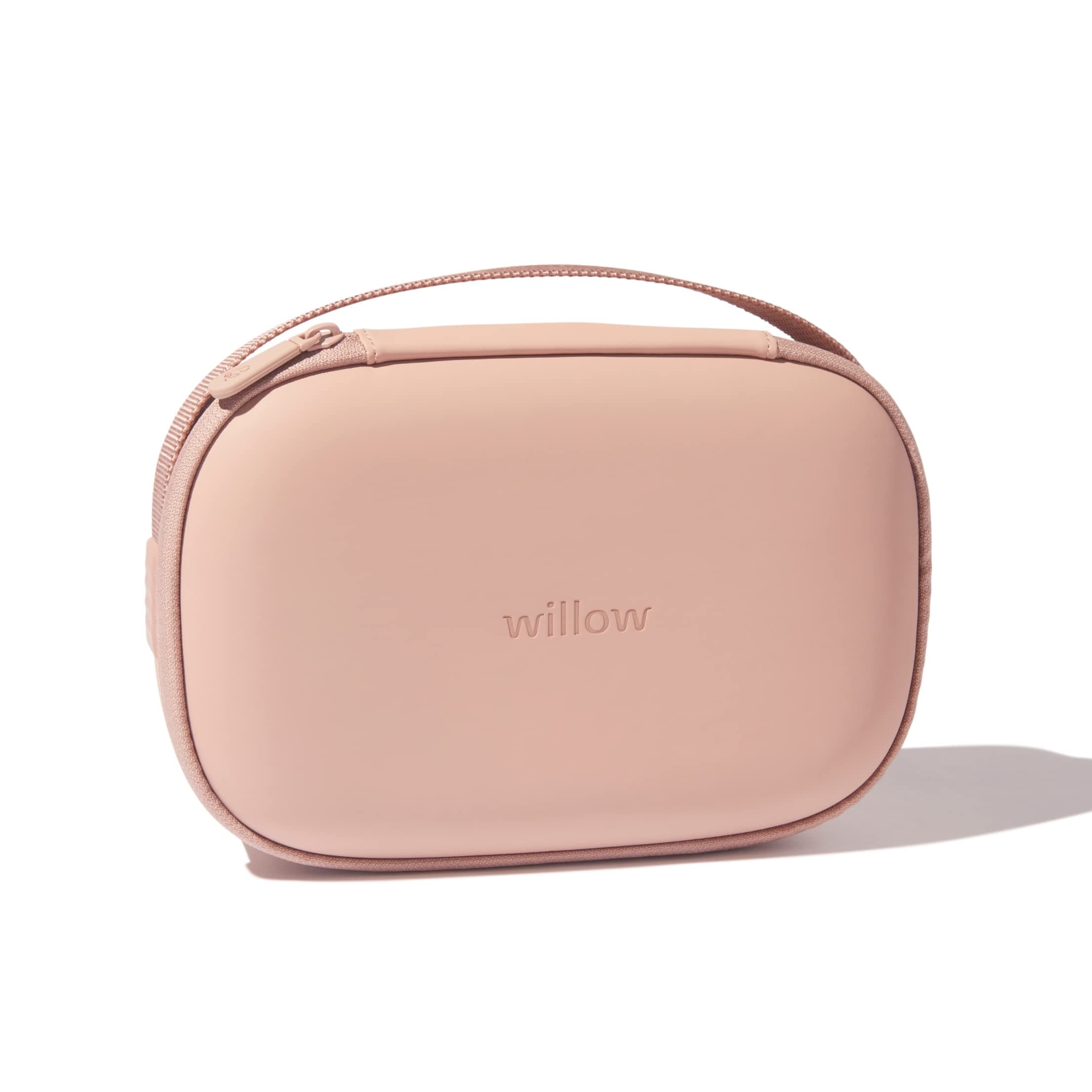 Willow Squeezer Carrying Case, Dusty Pink, Works with Hands-Free Wearable Squeepers, Ultra Durable Hard Shell Squeezer Case with Removable Tray, Compact and Low Profile