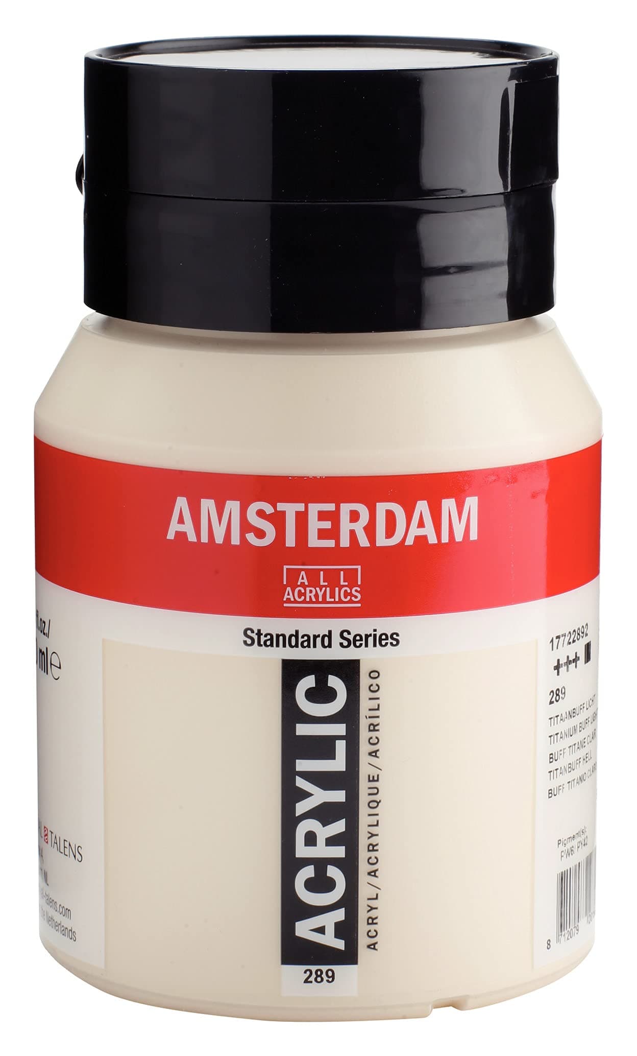 Amsterdam Standard Series Acrylic Jar 500 ml Titanium buff light 289 (17722892)