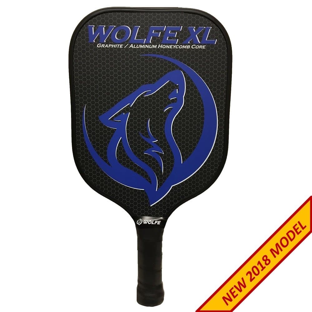 Wolfe XL Pickleball Paddle - Graphite Lightweight Racket and Honeycomb Composite Core with Ultra Cushion Padded Grip - USAPA Approved for Tournament Play - Includes Paddle Case