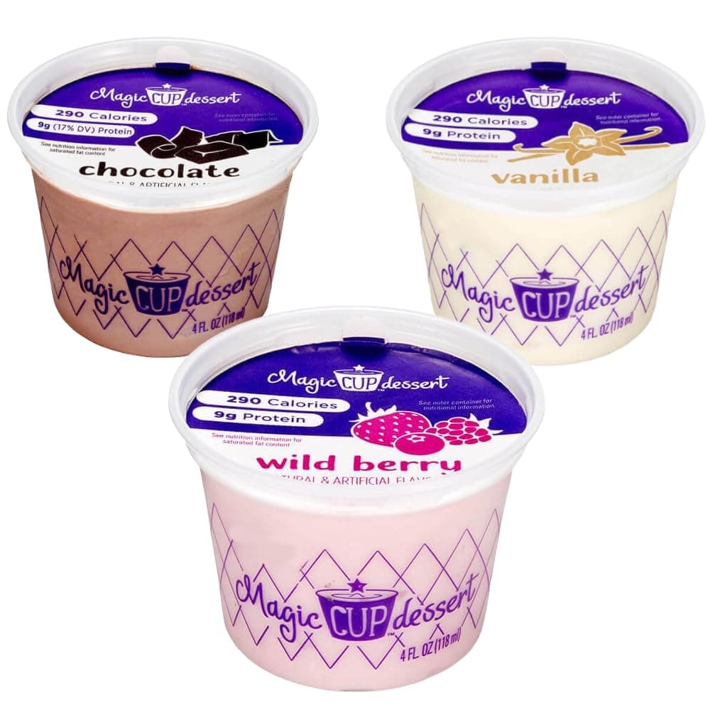 Variety Pack, 4 oz. Cup (1-18 Pack) (6 Vanilla, 6 Chocolate, 6 Wild Berry)