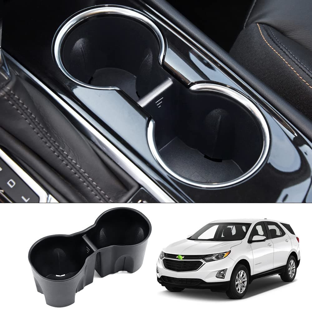 Autorder Compatible with Center Console Cup Holder Insert Chevy/Chevrolet Equinox 2018-2022 Interior Accessories Water Cup Holder
