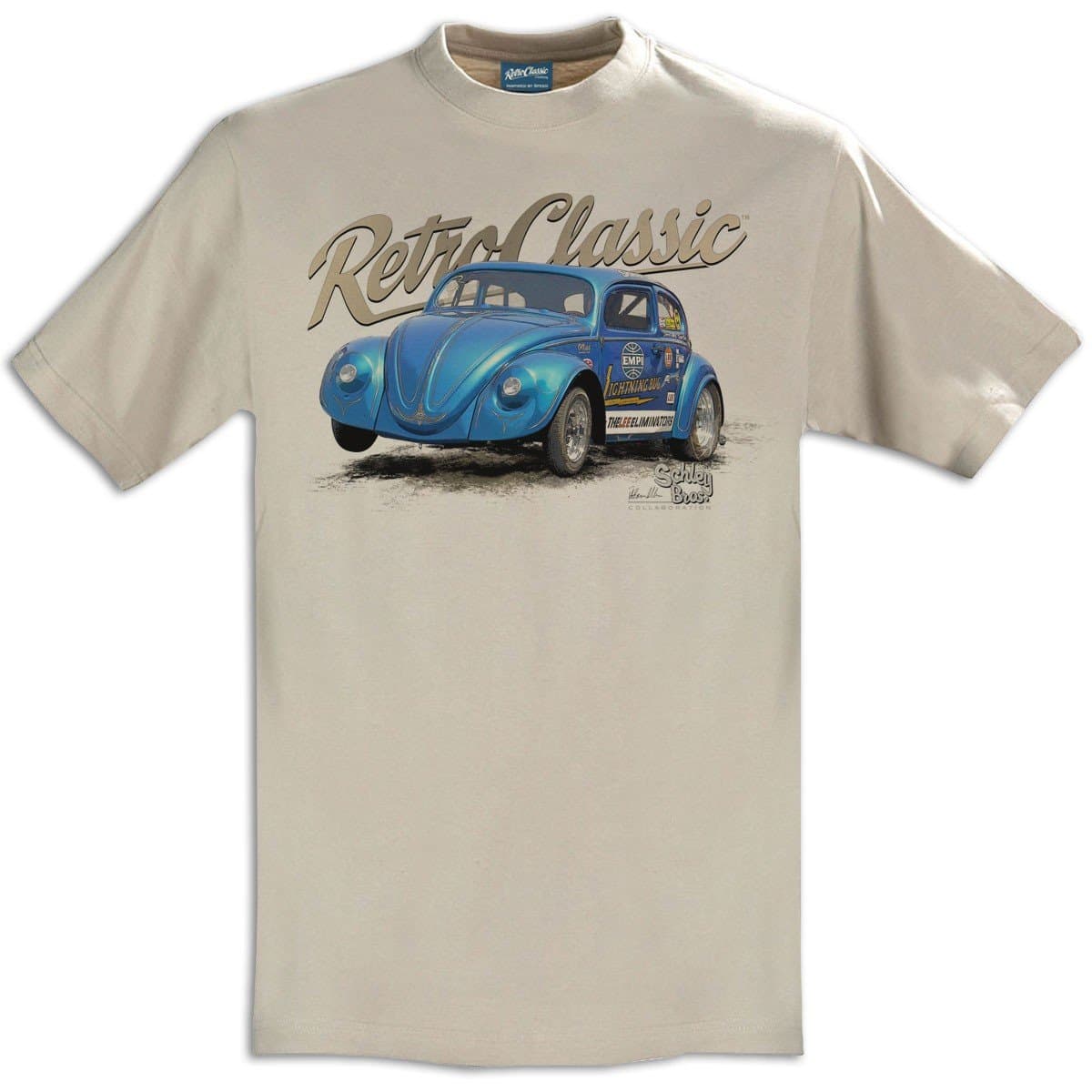 RetroClassic - Original Schley Brothers Lightning Bug II (Drag Racing Bug) Mens Crew Neck T-Shirt