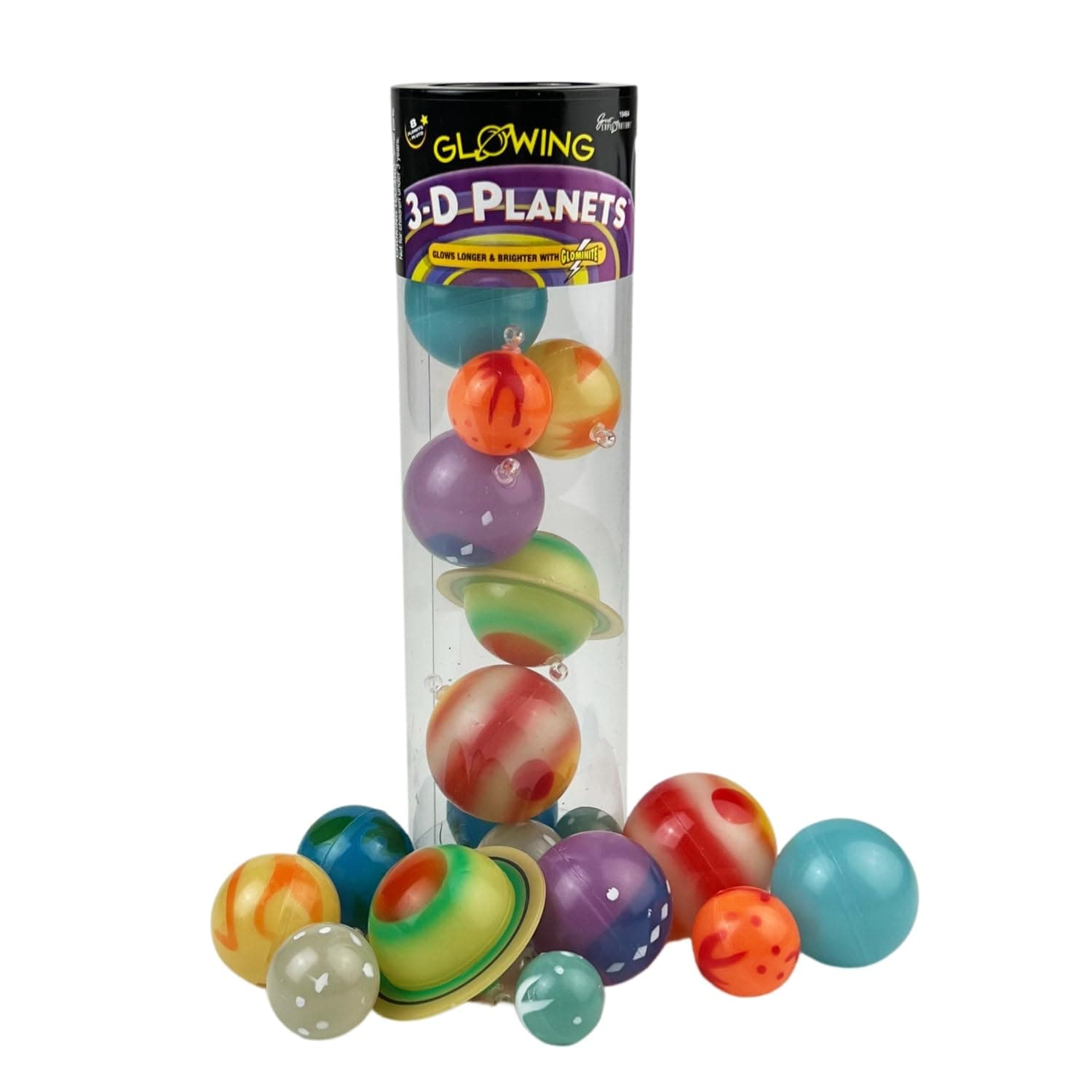 University Games Great Explorations | 3D Glow in the Dark Planets in a Tube, Ages 5 and Up,multicolor