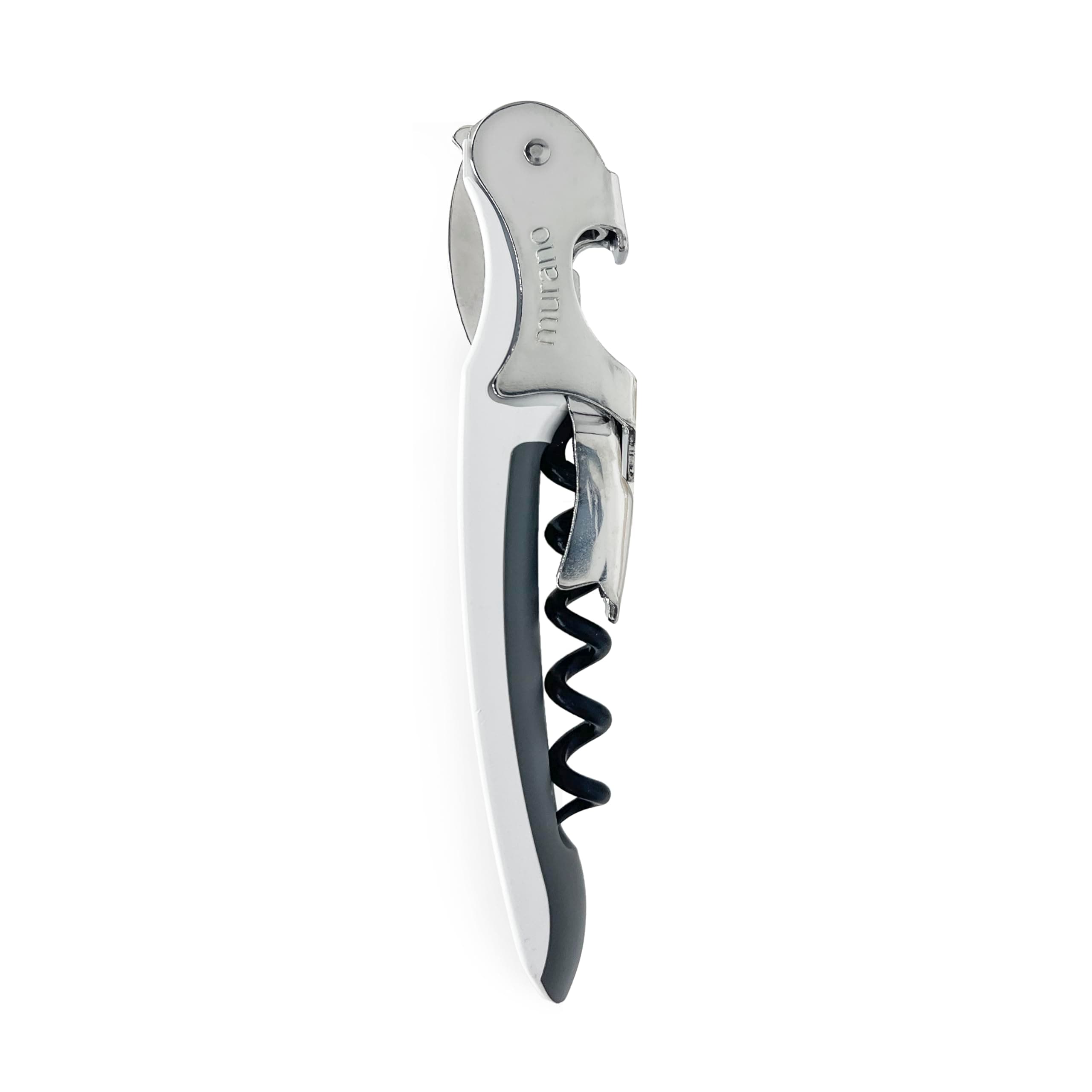 Franmara Soft-Touch Murano Two-Step Waiter Corkscrew with Nonstick Spiral (White)