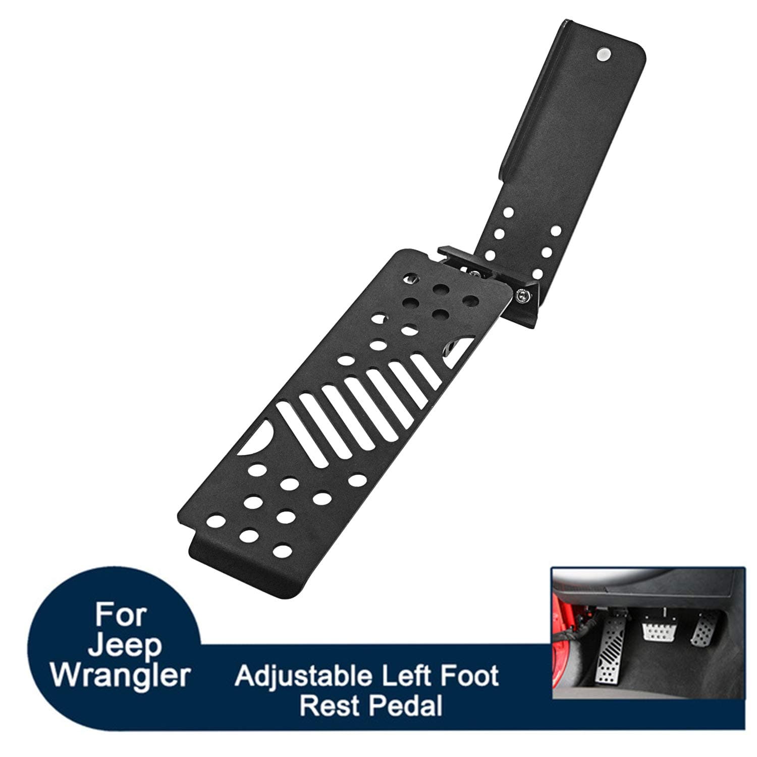 Left Foot Rest Pedal Foot Pegs Kick Panel Compatible for 2018 2019 2020 Jeep Wrangler JL Unlimited
