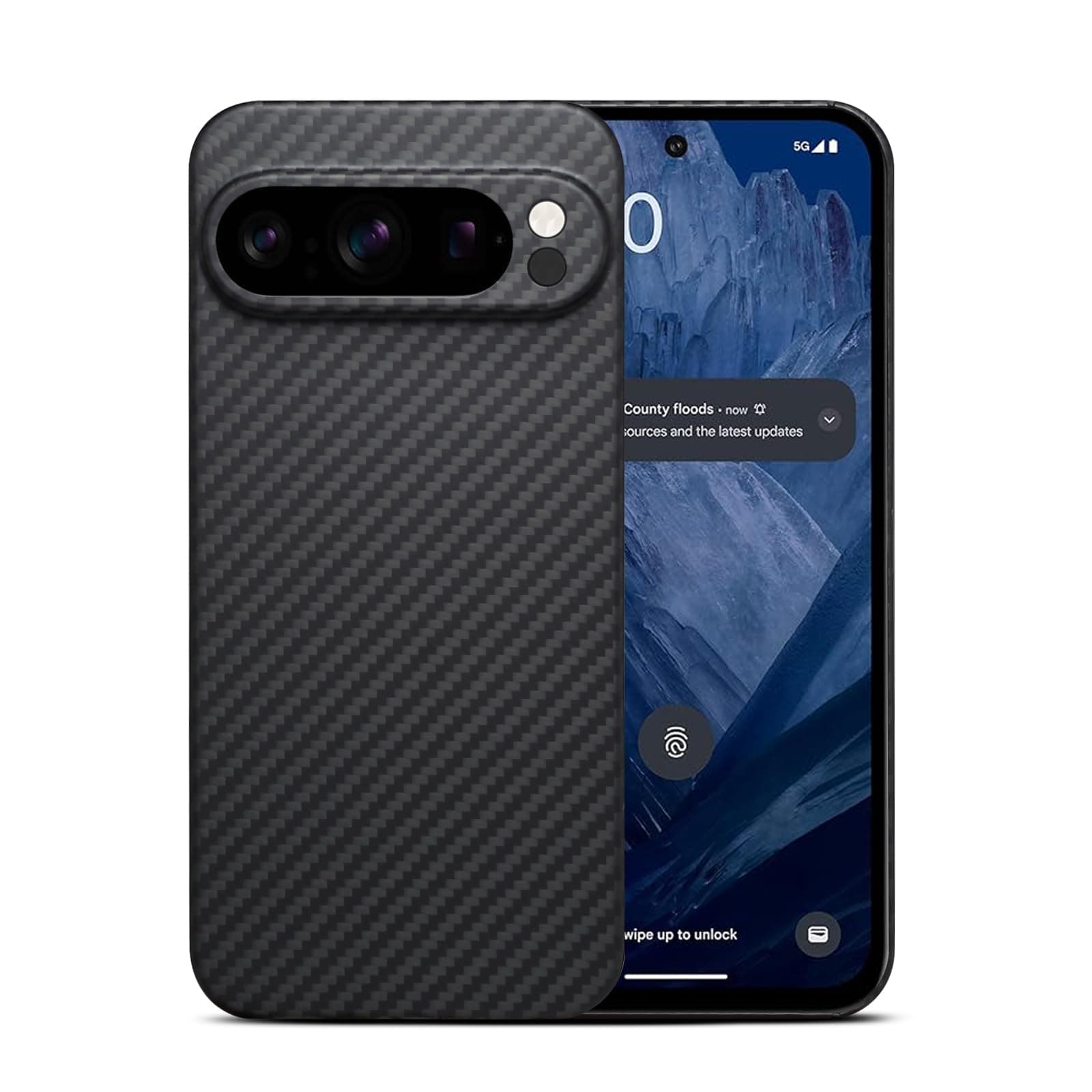 Ultra Thin Aramid Carbon Fiber Case for Google Pixel 9 Pro XL Black