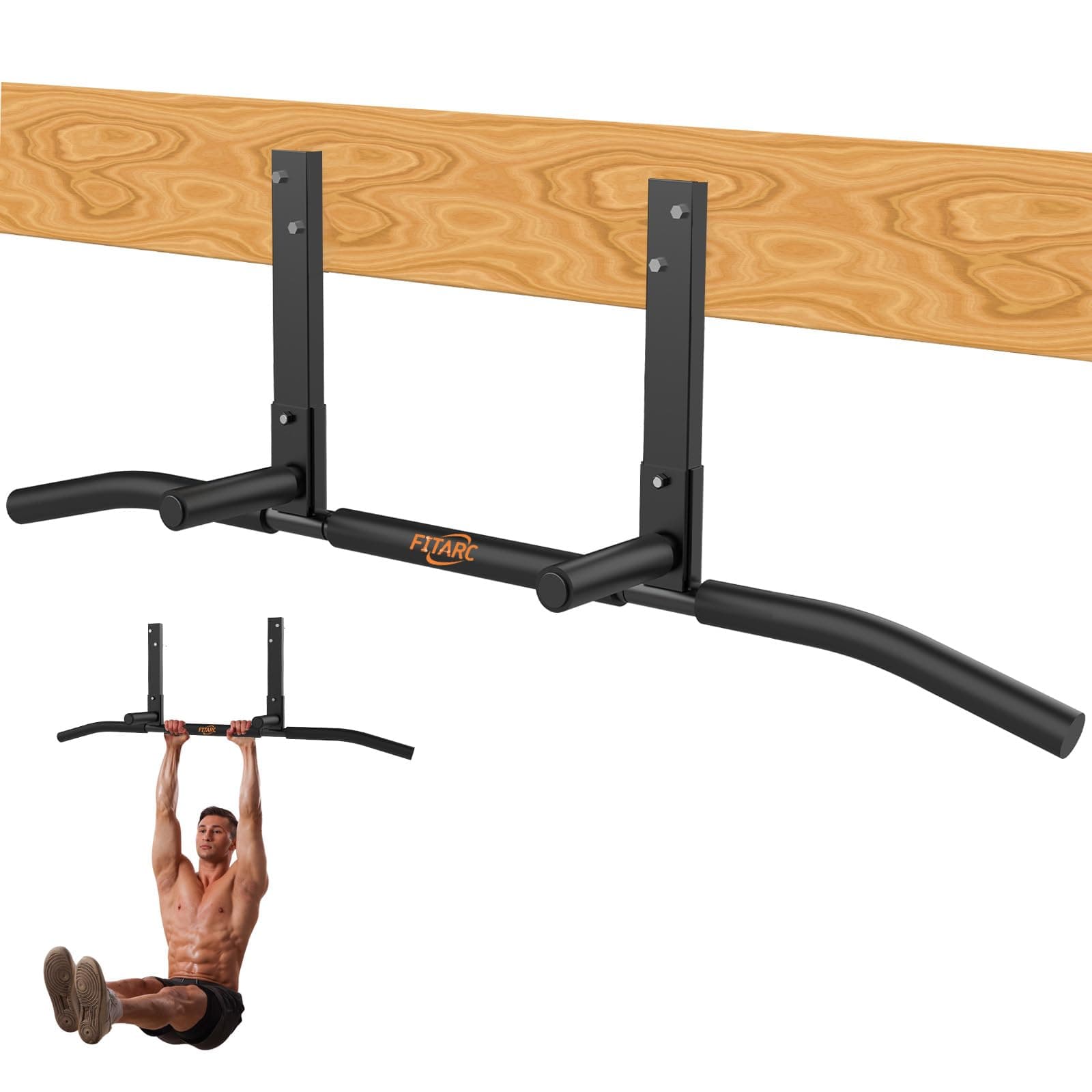 Joist Mount Pull Up Bar, Chin Up Bar Ceiling Mount, Heavy Duty, Workout for Home Gym