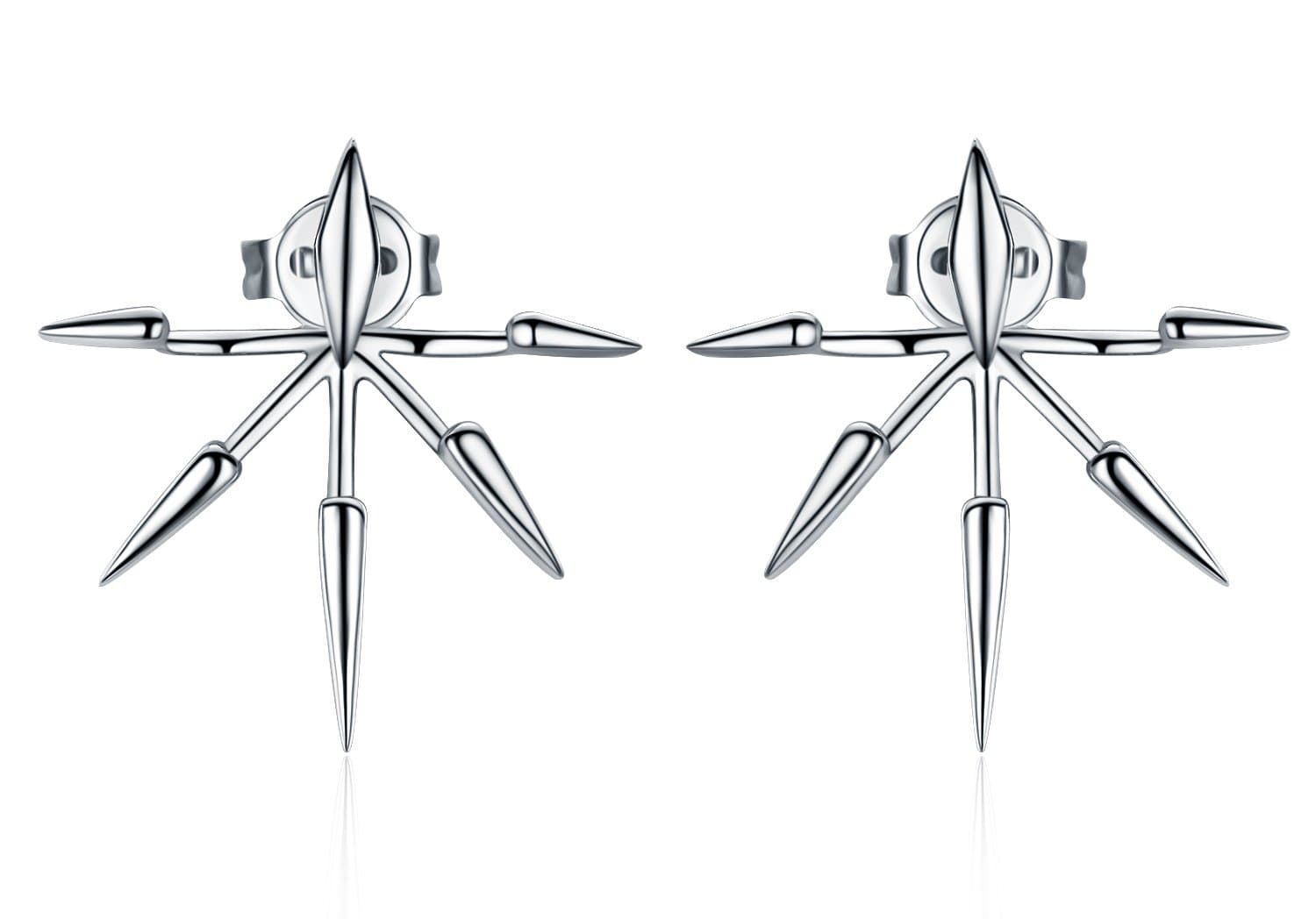 Ear Jacket Earring, Platinum Plated Hypoallergenic Earring Jackets for Sensitive Ears, Simple Chic Earrings for Women and Girls