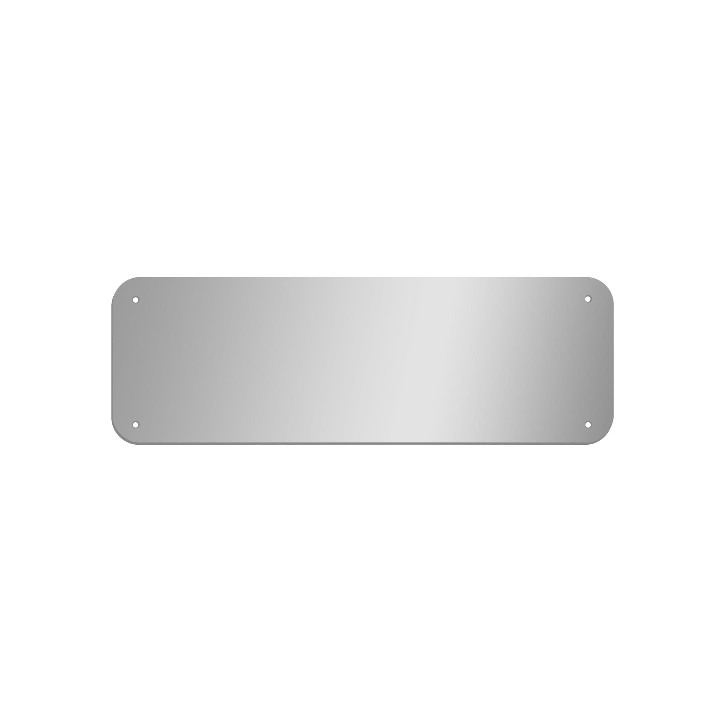 Glossy Gallery Rectangle Shatterproof Acrylic Safety Mirror with Rounded Corners and Screw Mount Set - 12in x 36in