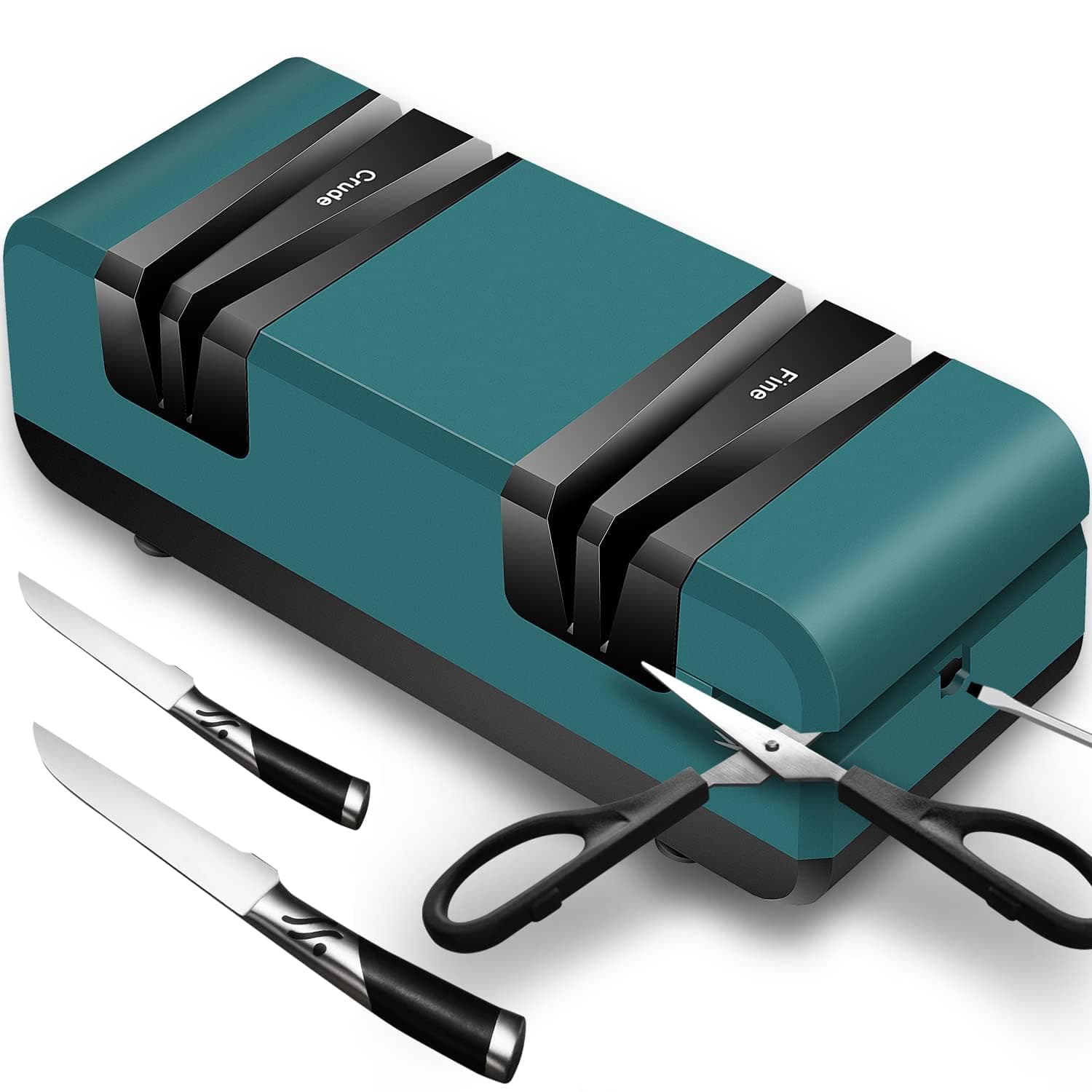 Electric Knife Sharpener - 2-Stage Sharpening & Polishing for Kitchen Knives, Scissors & Slotted Screwdriver