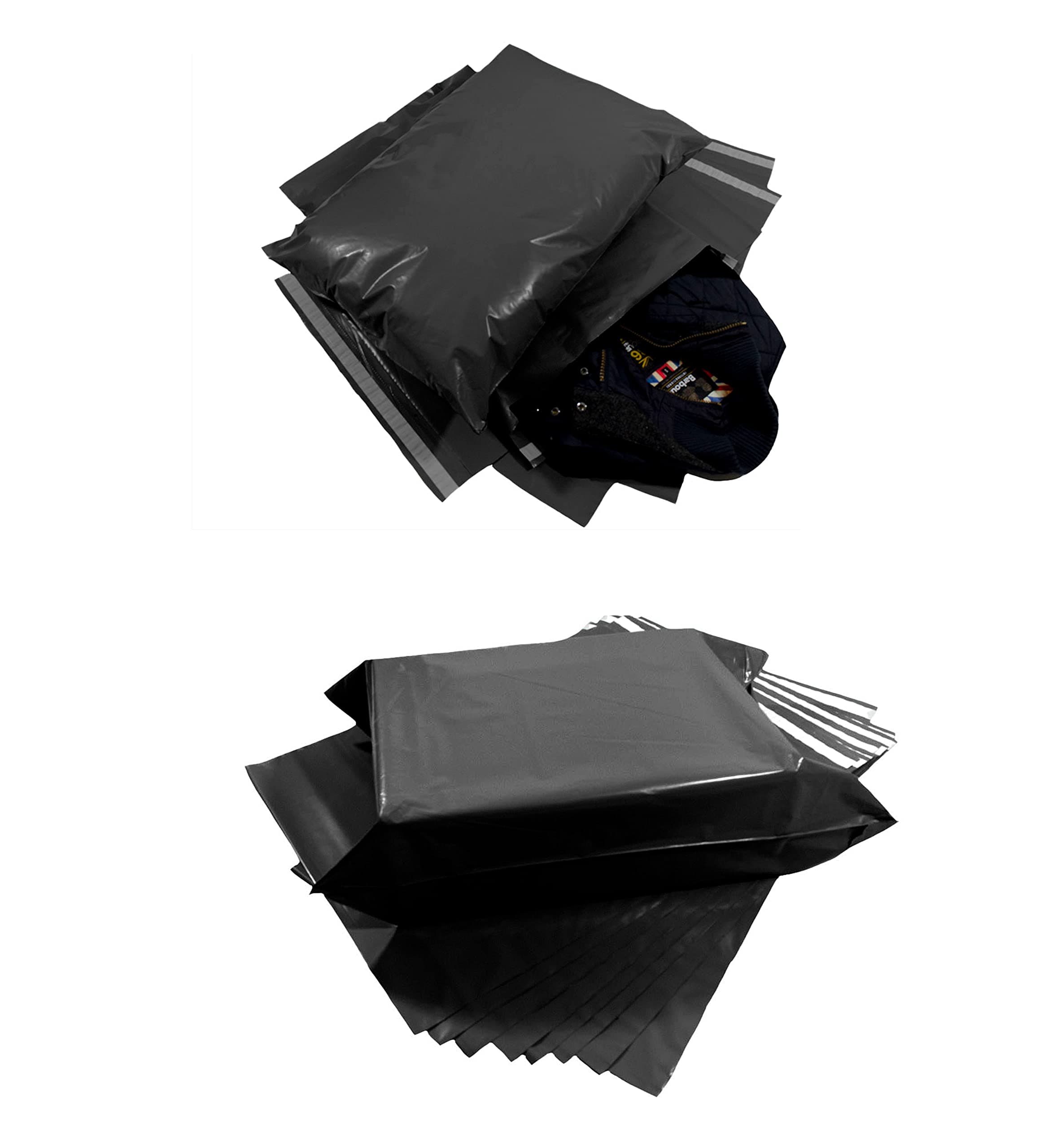 Large Self Seal Black Plastic Postage Bag 24” x 18” (60cm x 45cm) Heavy Duty Mailing Bag Extra Strong Plastic Envelopes for Packaging Large Parcels Clothes Bags Shoes – Large Postage Mail Sacks (5)