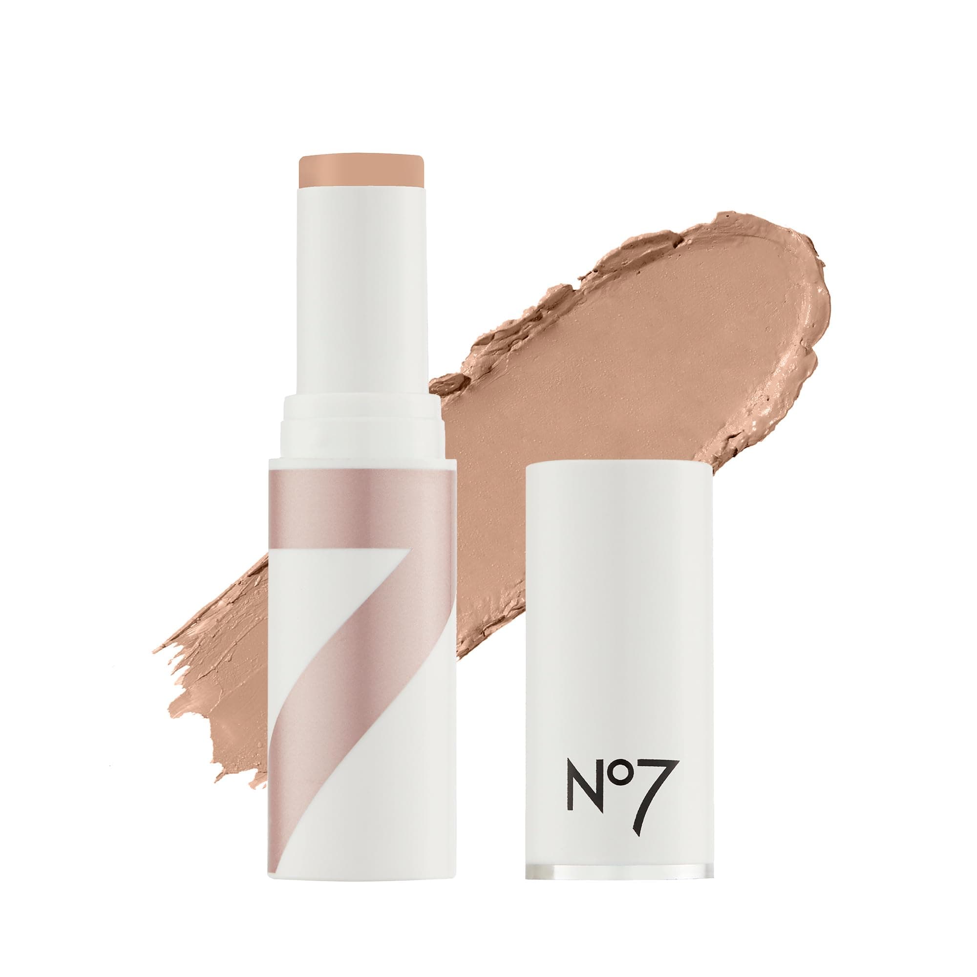 No7 Stay Perfect Stick Foundation - Medium Coverage Long Wear Cream Foundation for All Skin Types - Contains Squalene for Hydrating Foundation Makeup - Cool Beige, (10g)