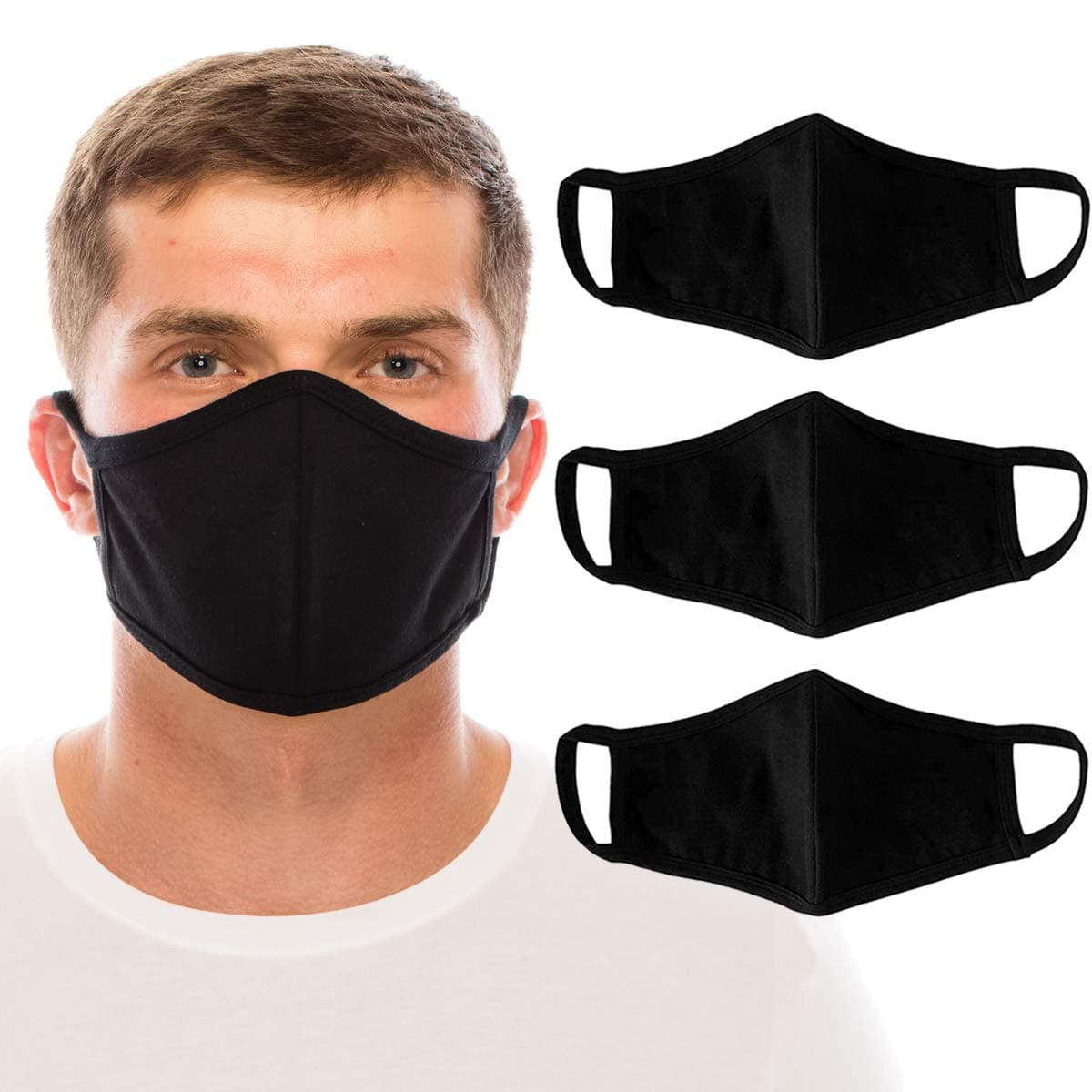 Cloth Face Mask Solid Black