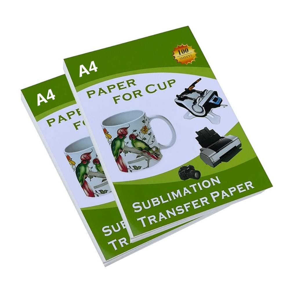 8.5" X 11" Mug Sublimation Transfer Paper A4 Size Inkjet Printing Cup Decal Light Color Transfer Paper - 100 Sheets