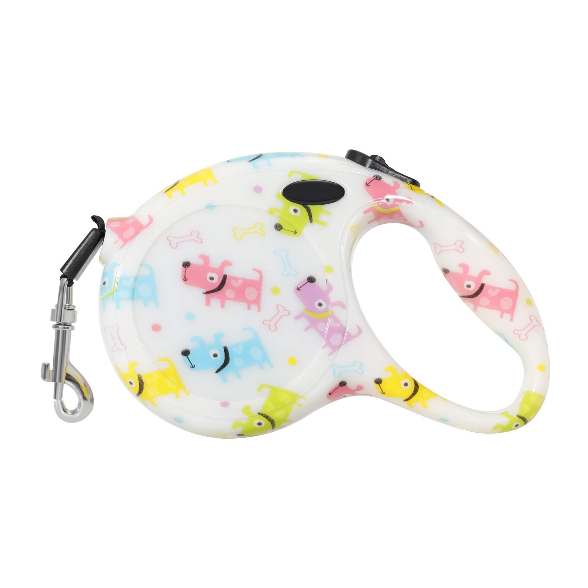 One Button Lock & Release Dog Leash Retraceble 5M/16ft Pet Walking Leash for Small/Medium Size Dog