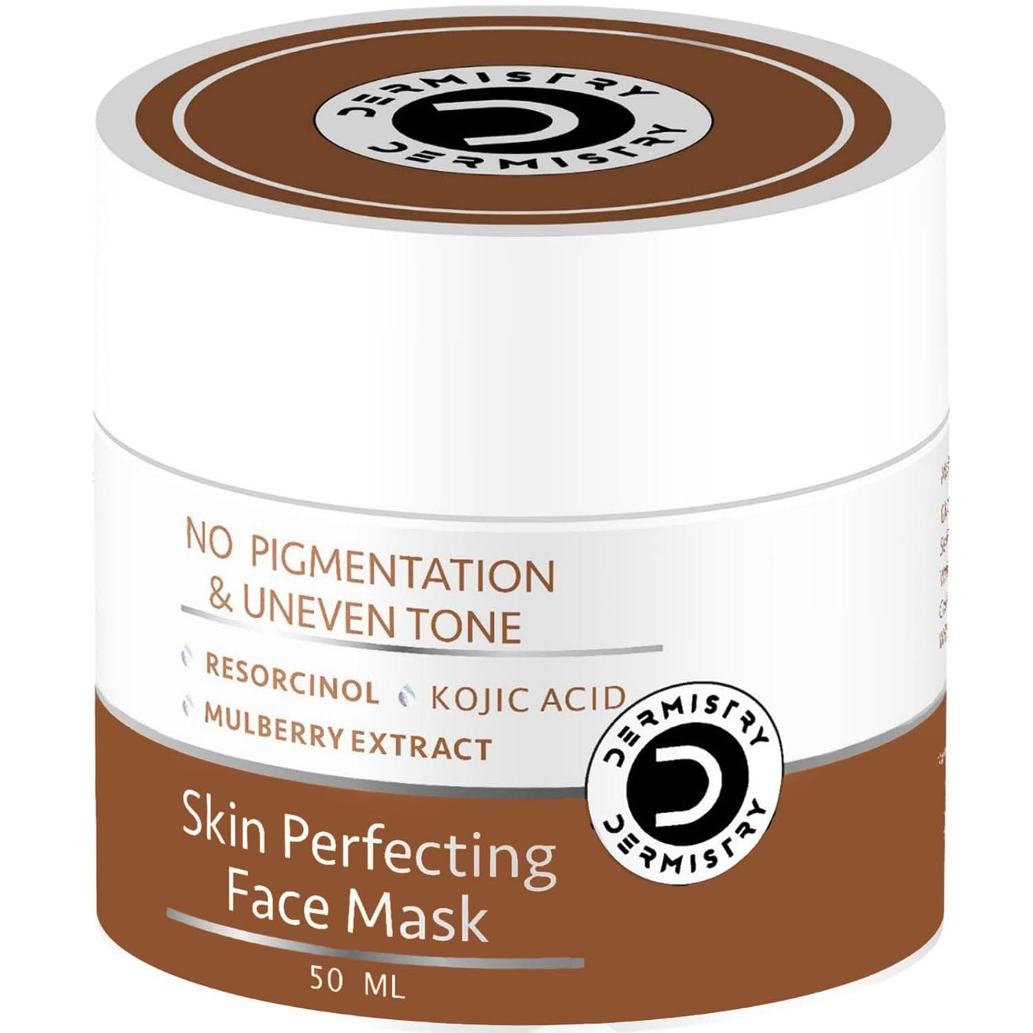 - 1% Kojic Acid Pigmentation Instant D De Tan Dark Spots Uneven Skin Tone Detan Removal Face Pack Mask for Glowing Lightening Brightening Face Suits Men Women Dry Oily & All Skin Types - 50ml