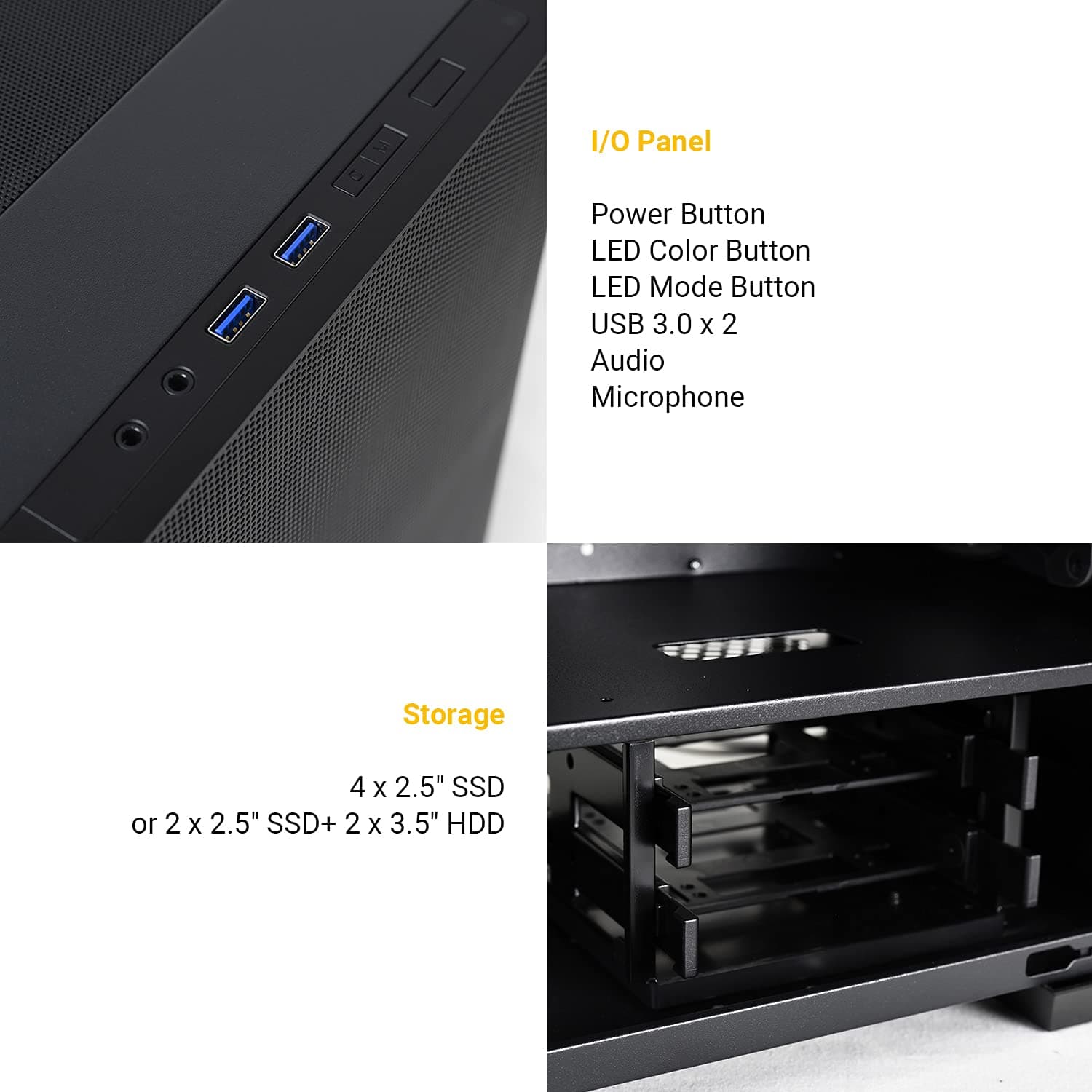 LIAN LI Mesh Airflow ATX PC Case Gaming Computer Case Mid-Tower Chassis with 3 ARGB PWM Fans Pre-Installed, Mesh Front Panel, Tempered Glass Side Panel, Water-Cooling Ready(LANCOOL 205 MESH, Black)