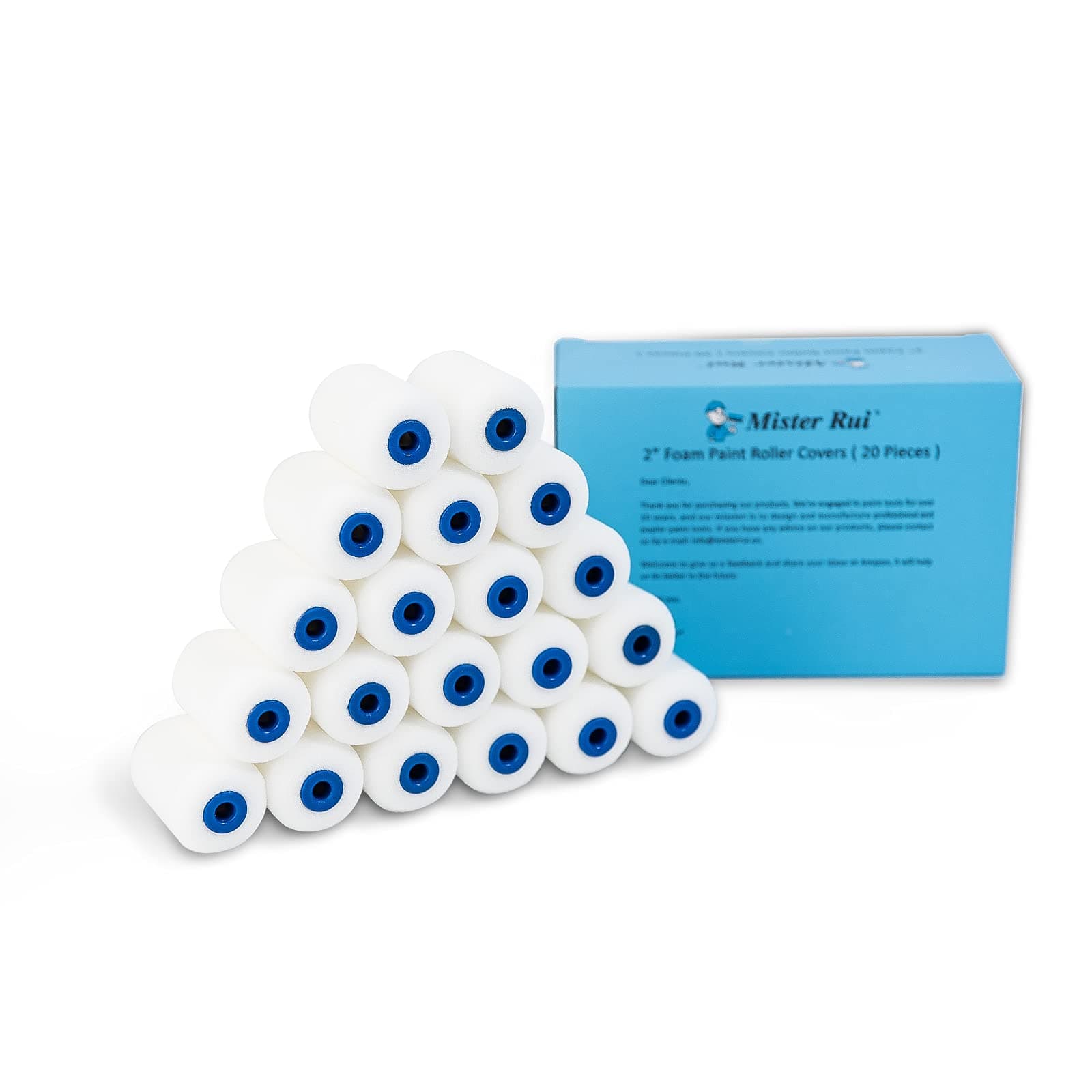 Foam Paint Roller, Mini Paint Roller 2 Inch Sponge Paint Roller Refills, Pack of 20, Small High Density Foam Paint Roller Refills Can be Used with Oil and Water Based Paints