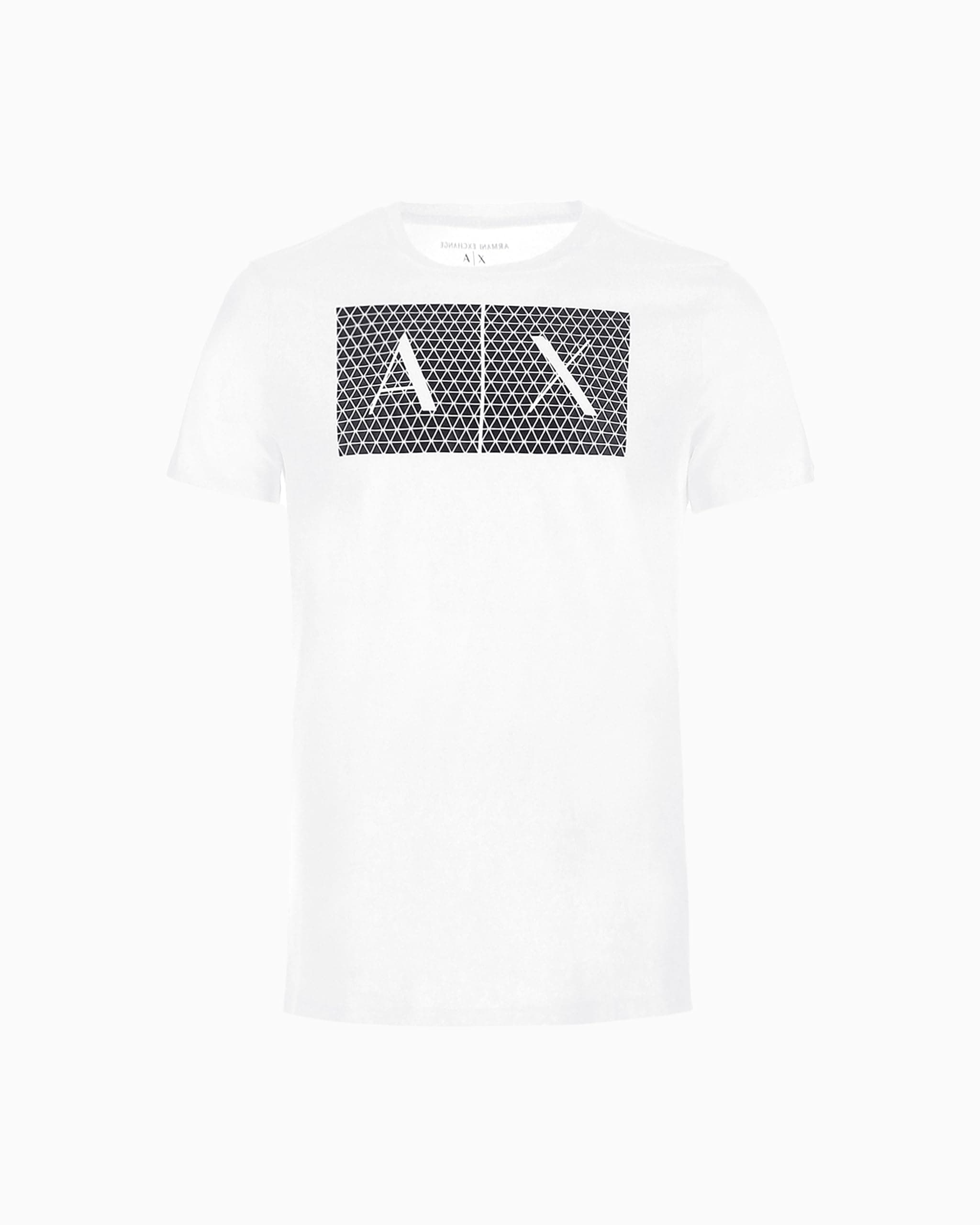 Armani Exchange Men's Rectangular Box Armani Exchange Logo T-Shirt (Pack of 1)