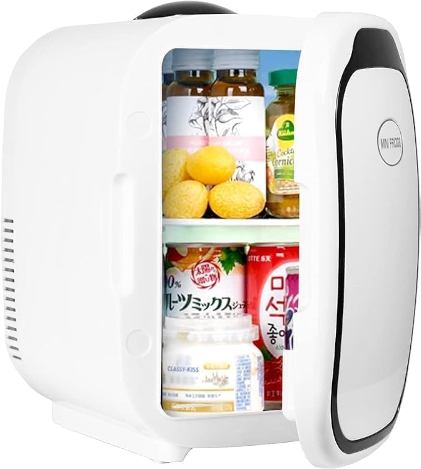 TDOO 6L/9Cans AC/DC Portable Mini Makeup Refrigerator Thermal Cooler and Warmer for Skin Care,Beverage,Food,Home,Office,Car