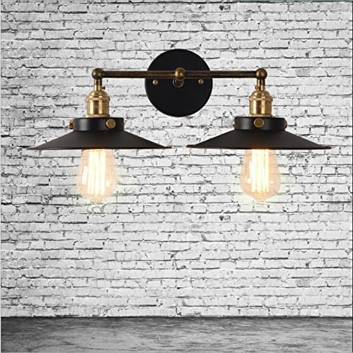 YanCui@ Wall Mount Wall lights for the Bedroom/Study Room/Foyer Decorate Wall light Retro Wall lamp double head umbrella Wall lamp