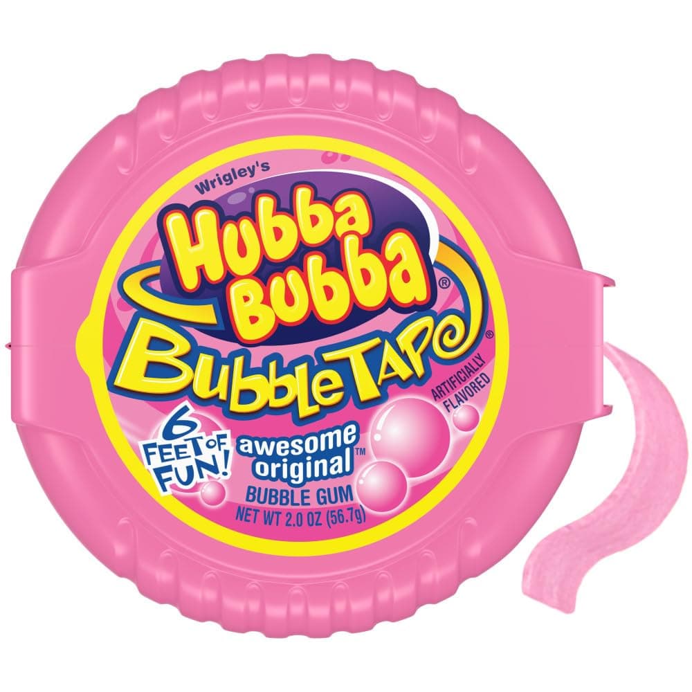 HUBBA BUBBA Awesome Original Easter Bubble Gum Tape 6 Foot Bubble Tape Easter Basket Stuffers , 2 oz