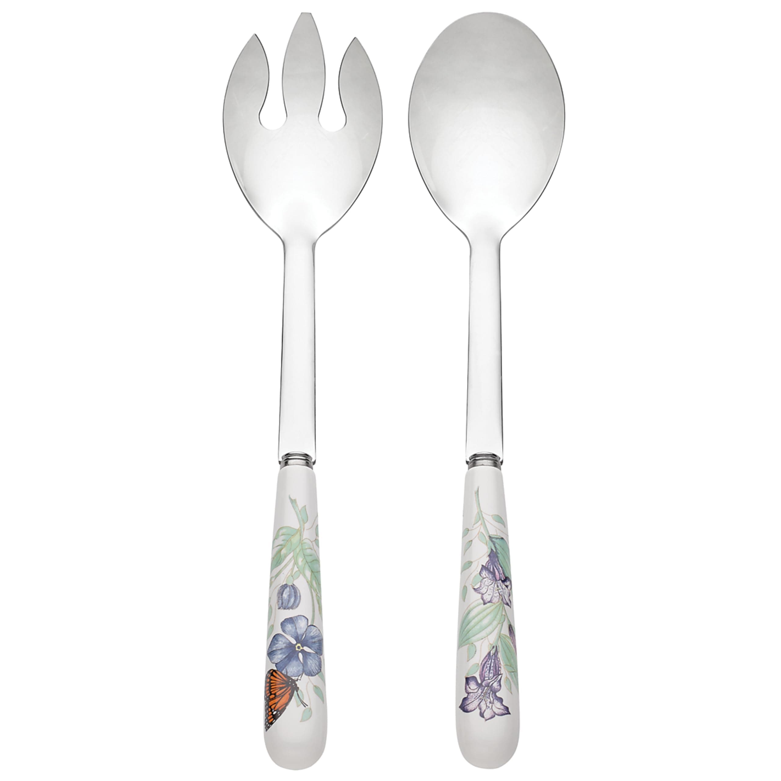 Butterfly Meadow 2pc Serving Set, White -, 0.84 LB