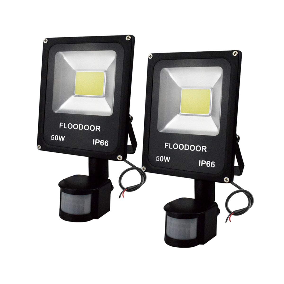 Motion Sensor Light 50W 24V AC/DC Outdoor Flood Light, Daylight White, 6000K, 4500LM, IP66 Safety Waterproof Security Outdoor Light for Garage, Street and Garden(2 Pack)